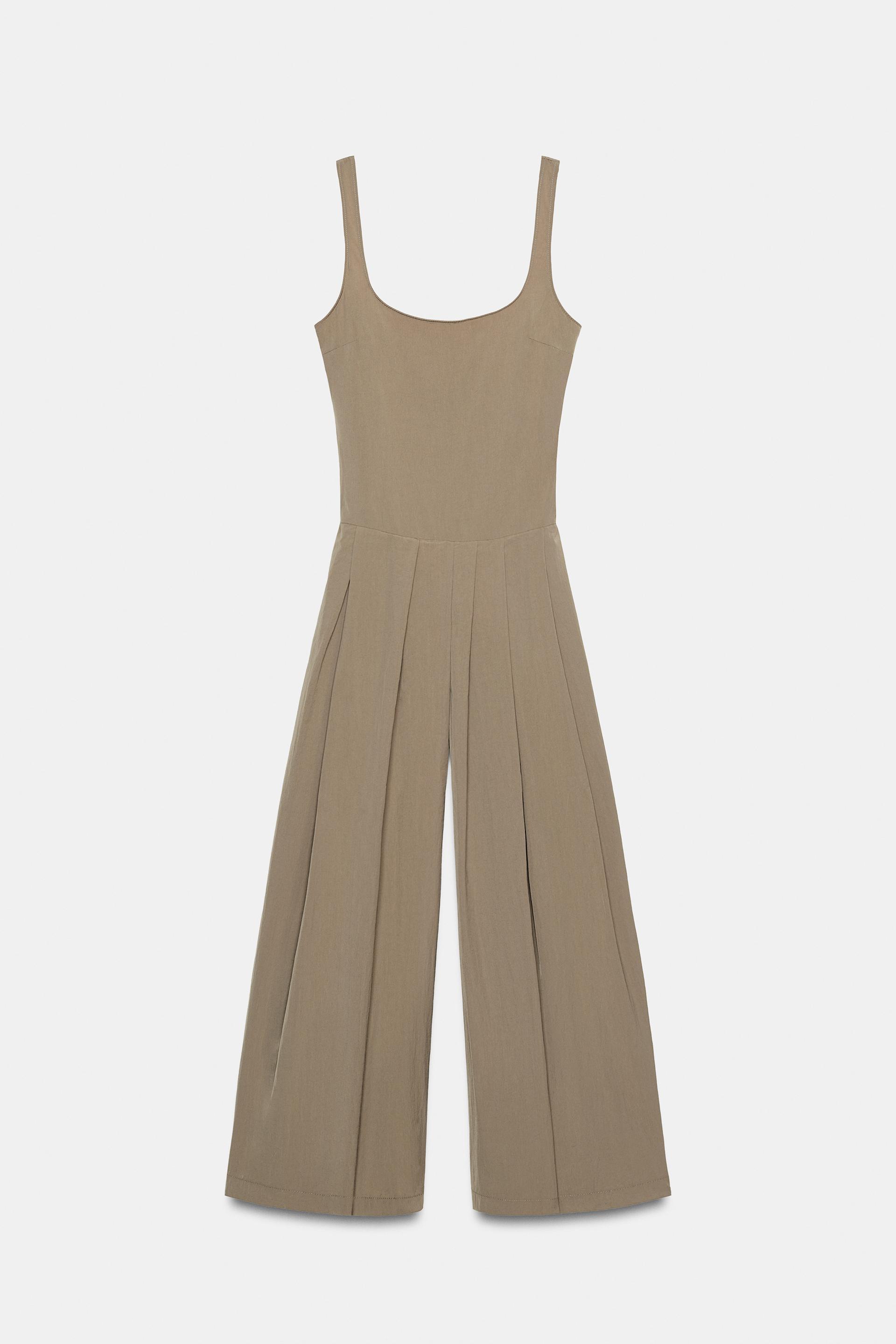NYLON PLEATED JUMPSUIT by ZARA