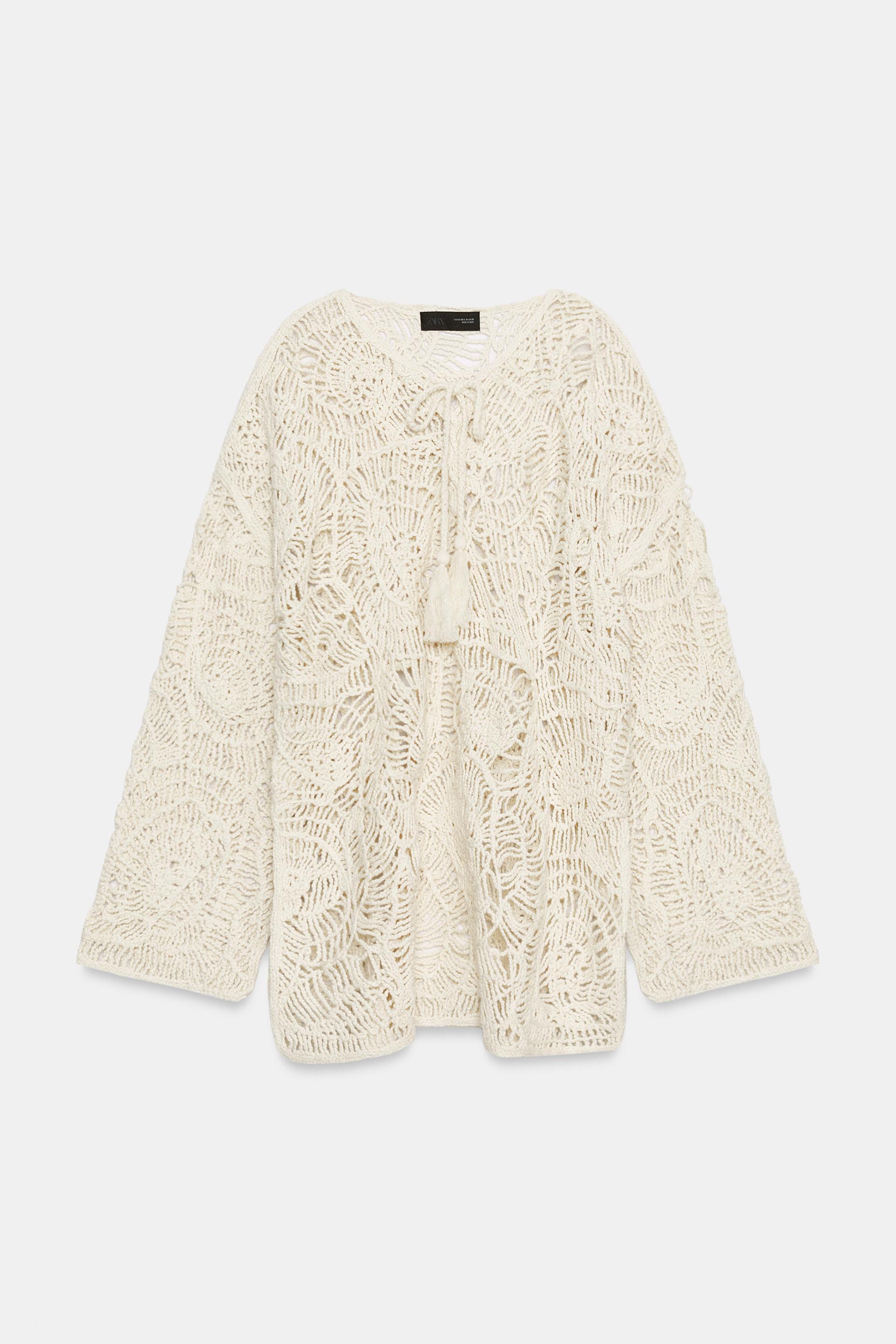 OPEN-KNIT TASSEL DRESS by ZARA