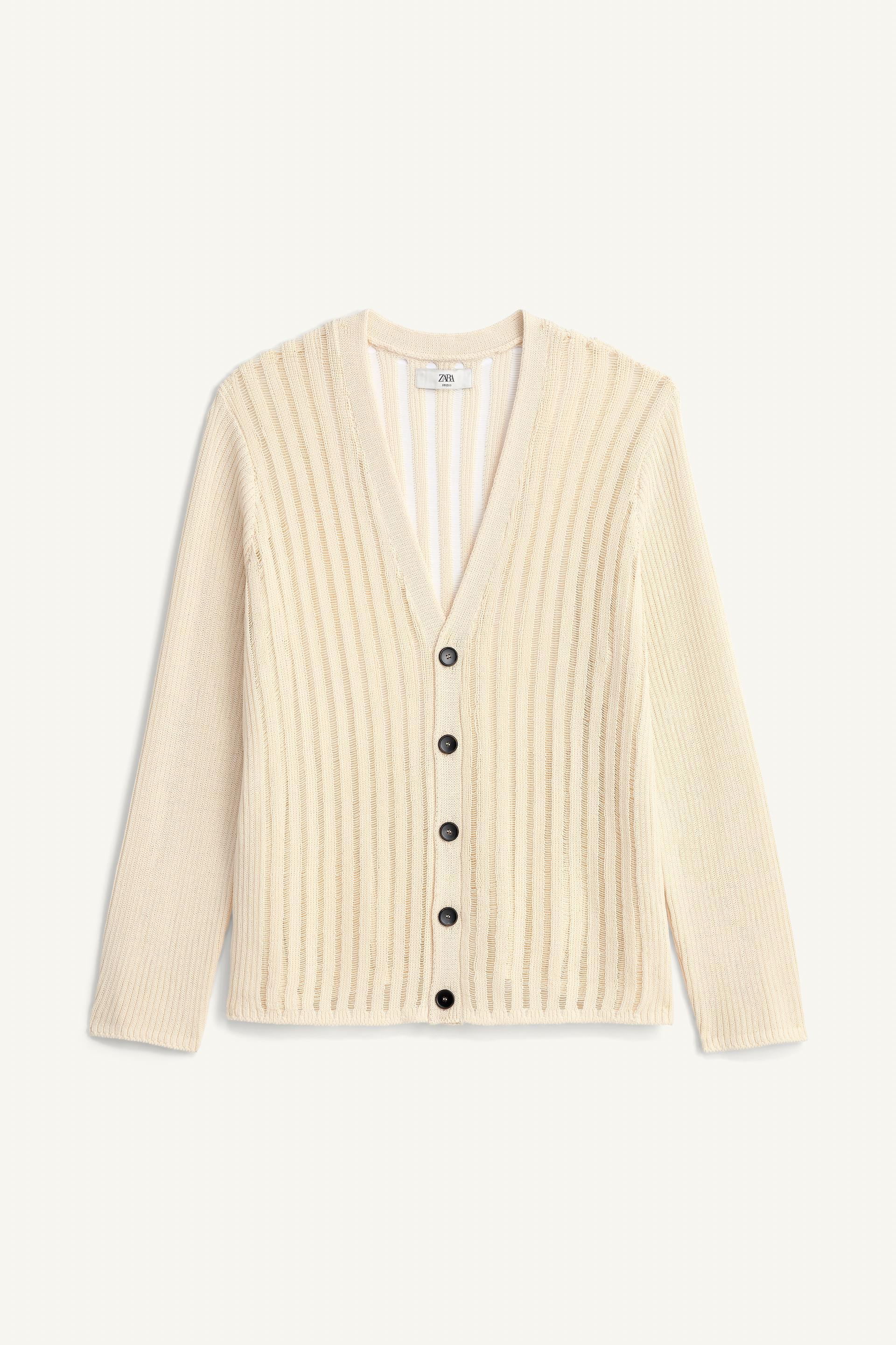OPENWORK TEXTURED CARDIGAN by ZARA
