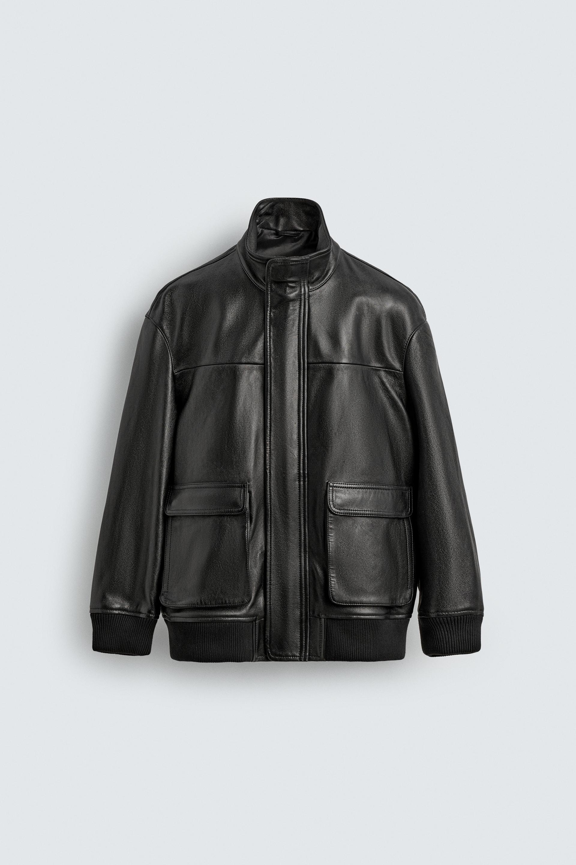 ORIGINS RELAXED FIT NAPPA LEATHER JACKET by ZARA