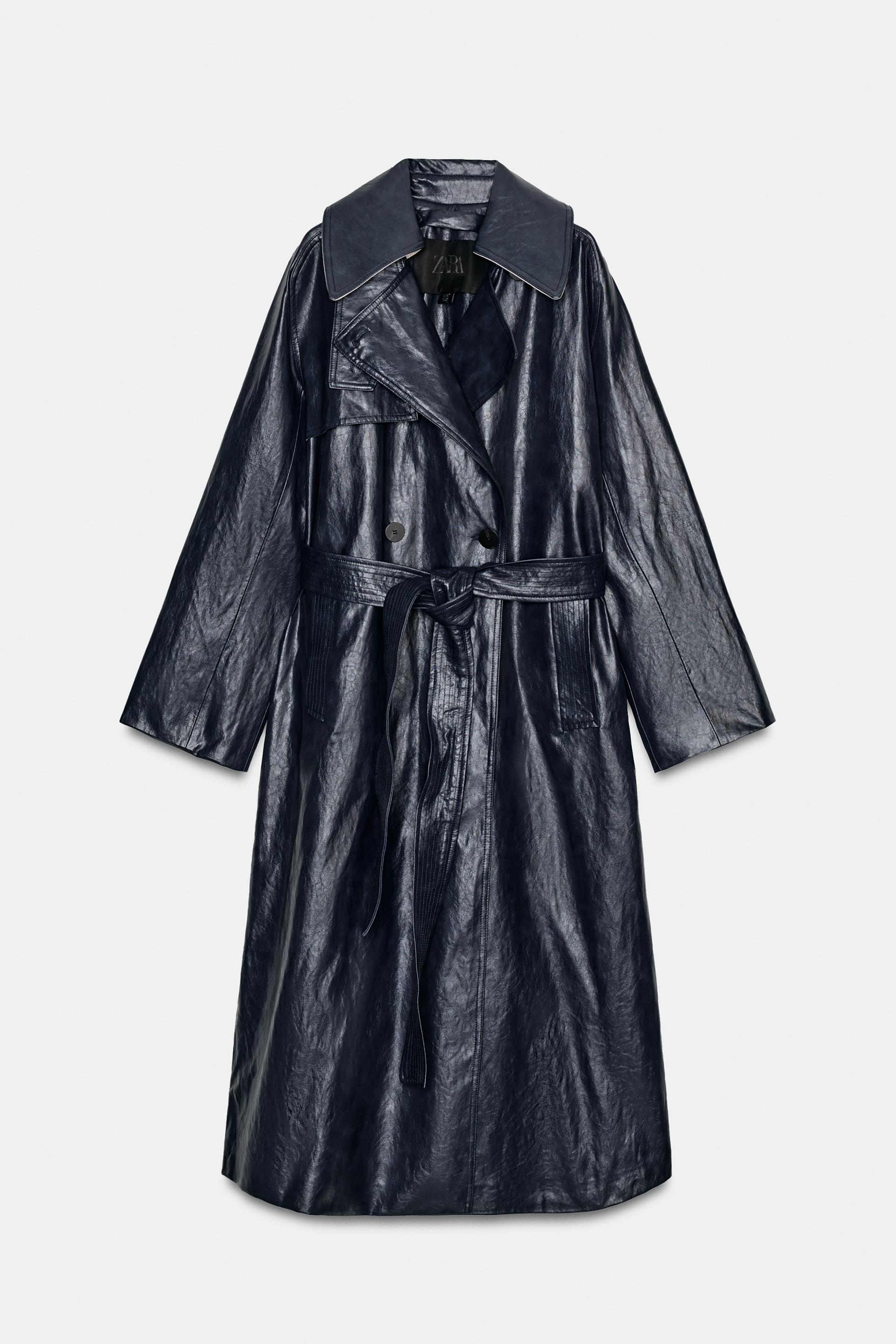 OVERSIZED FAUX LEATHER TRENCH COAT ZW COLLECTION by ZARA