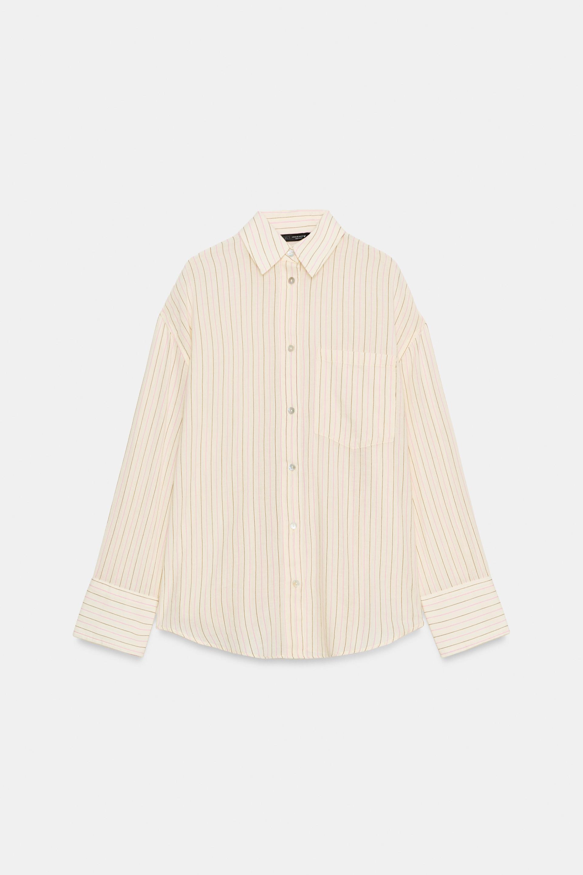 OVERSIZED GAUZE SHIRT WITH POCKET by ZARA