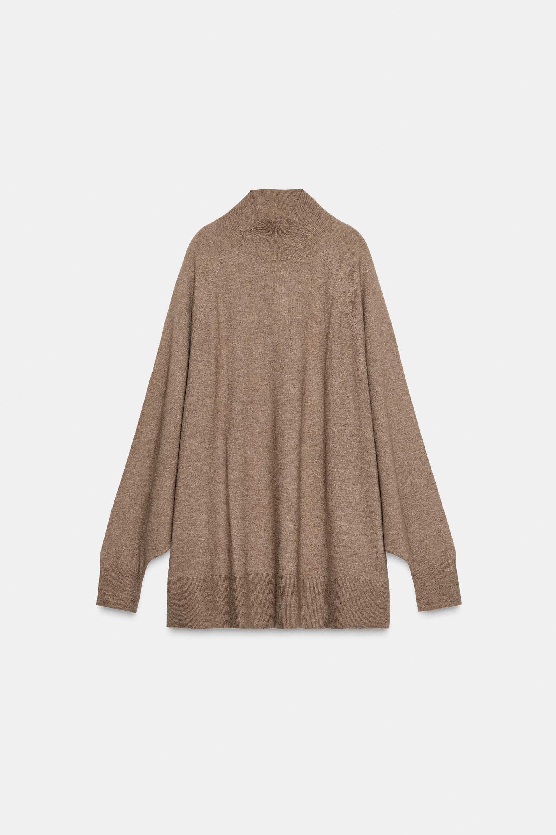 OVERSIZED MOCK NECK KNIT SWEATER by ZARA