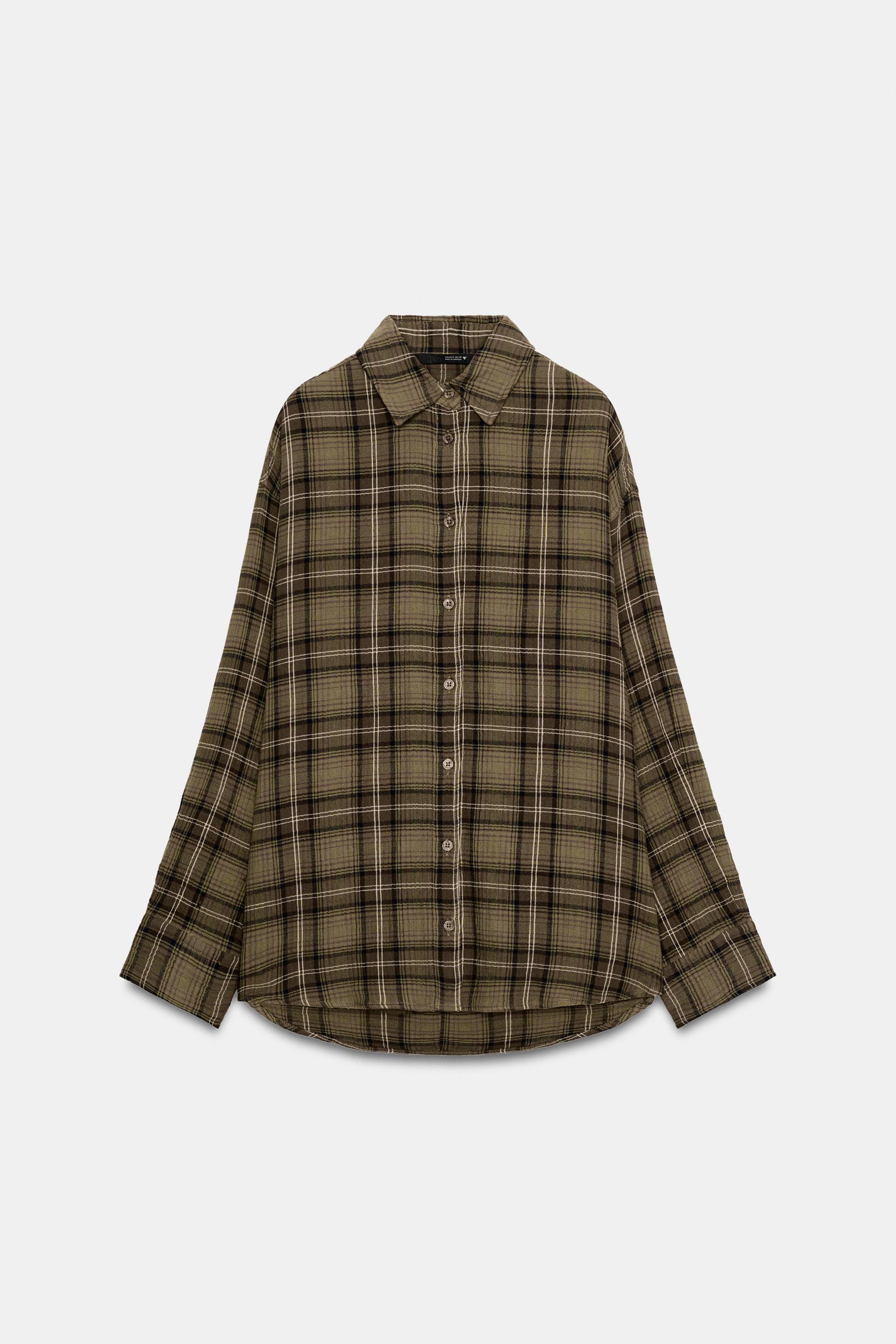 OVERSIZED PLAID SHIRT by ZARA