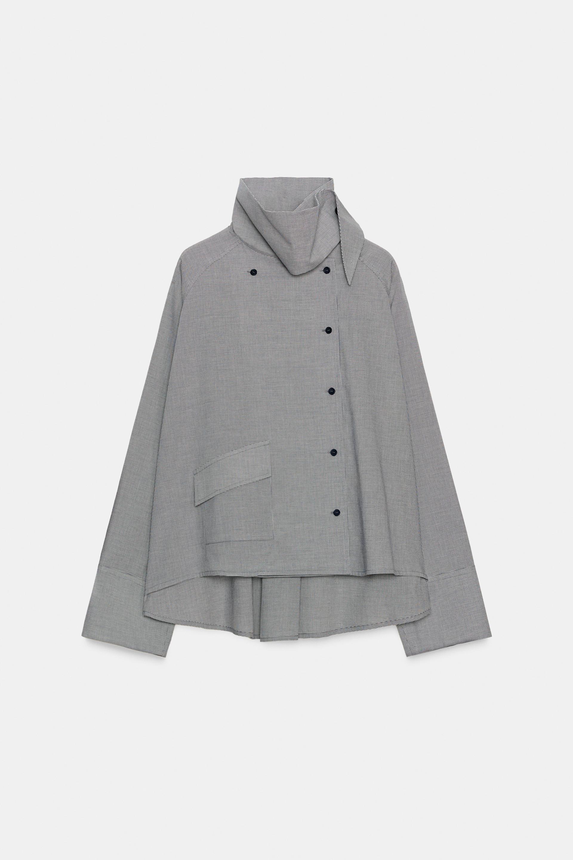 OVERSIZED PLAID SHIRT WITH POCKET ZW COLLECTION by ZARA
