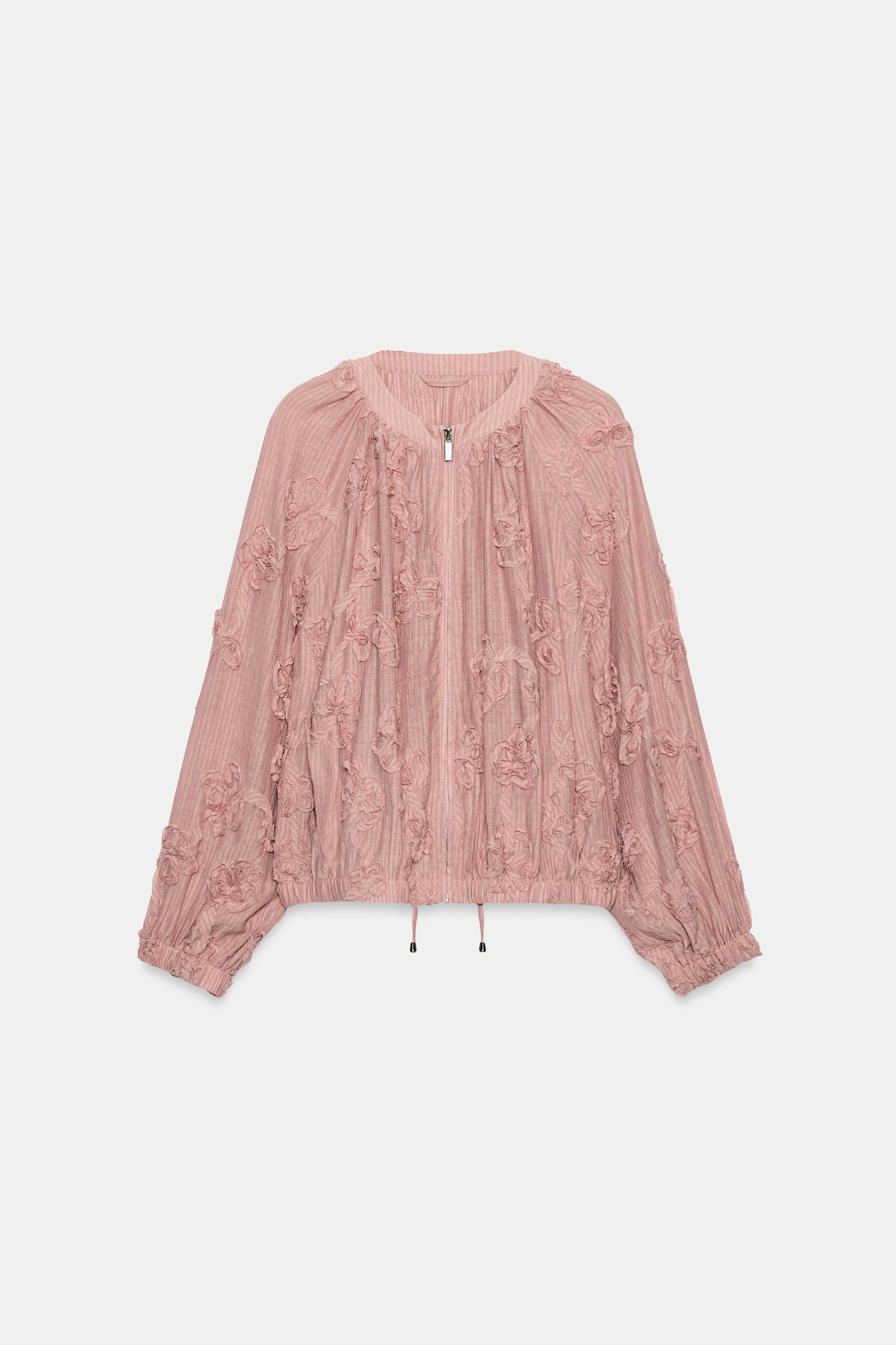 OVERSIZED TEXTURED FLORAL JACKET by ZARA