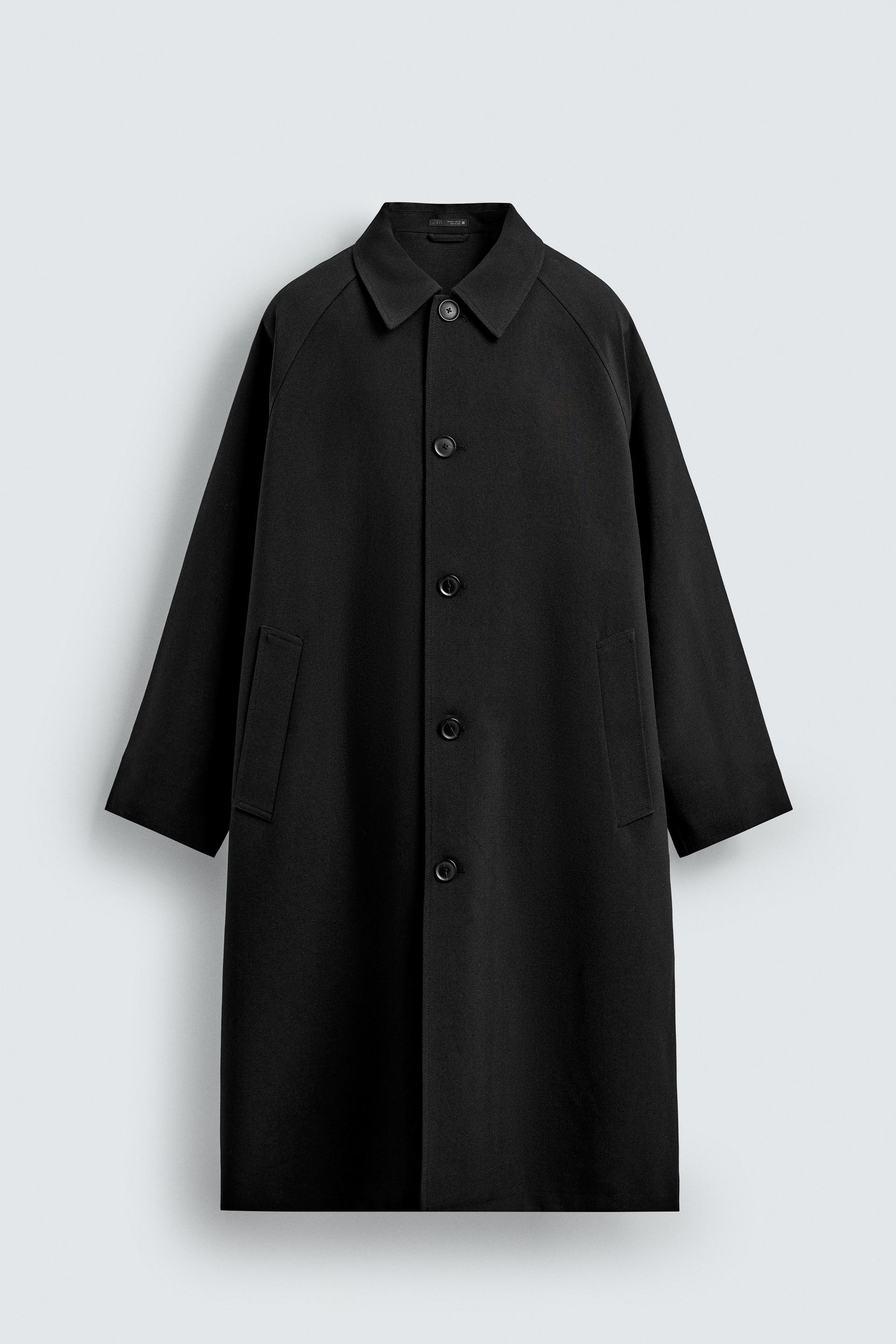 OVERSIZED WOOL BLEND TRENCH COAT by ZARA