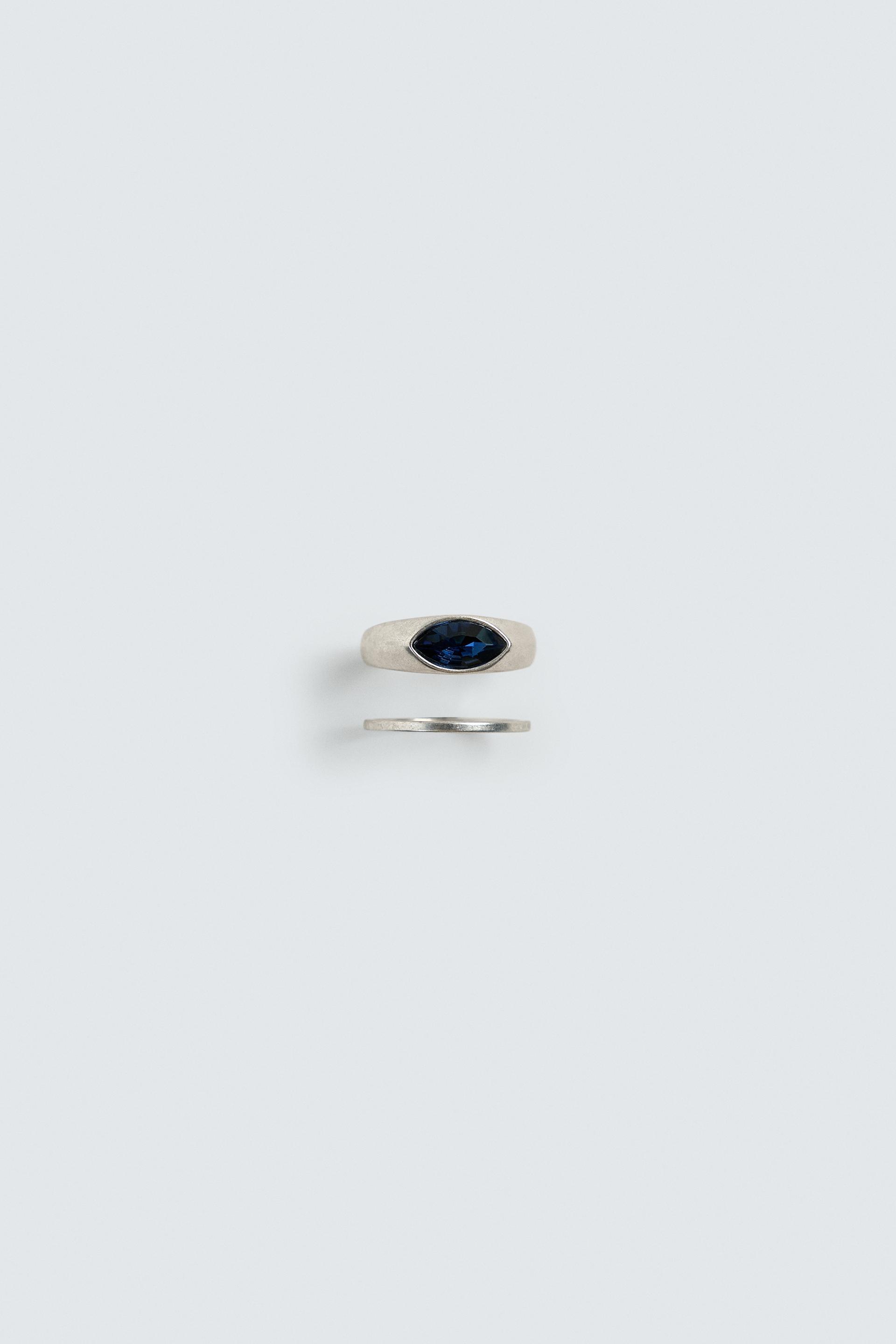 PACK OF 2 COMBINED METAL RINGS by ZARA