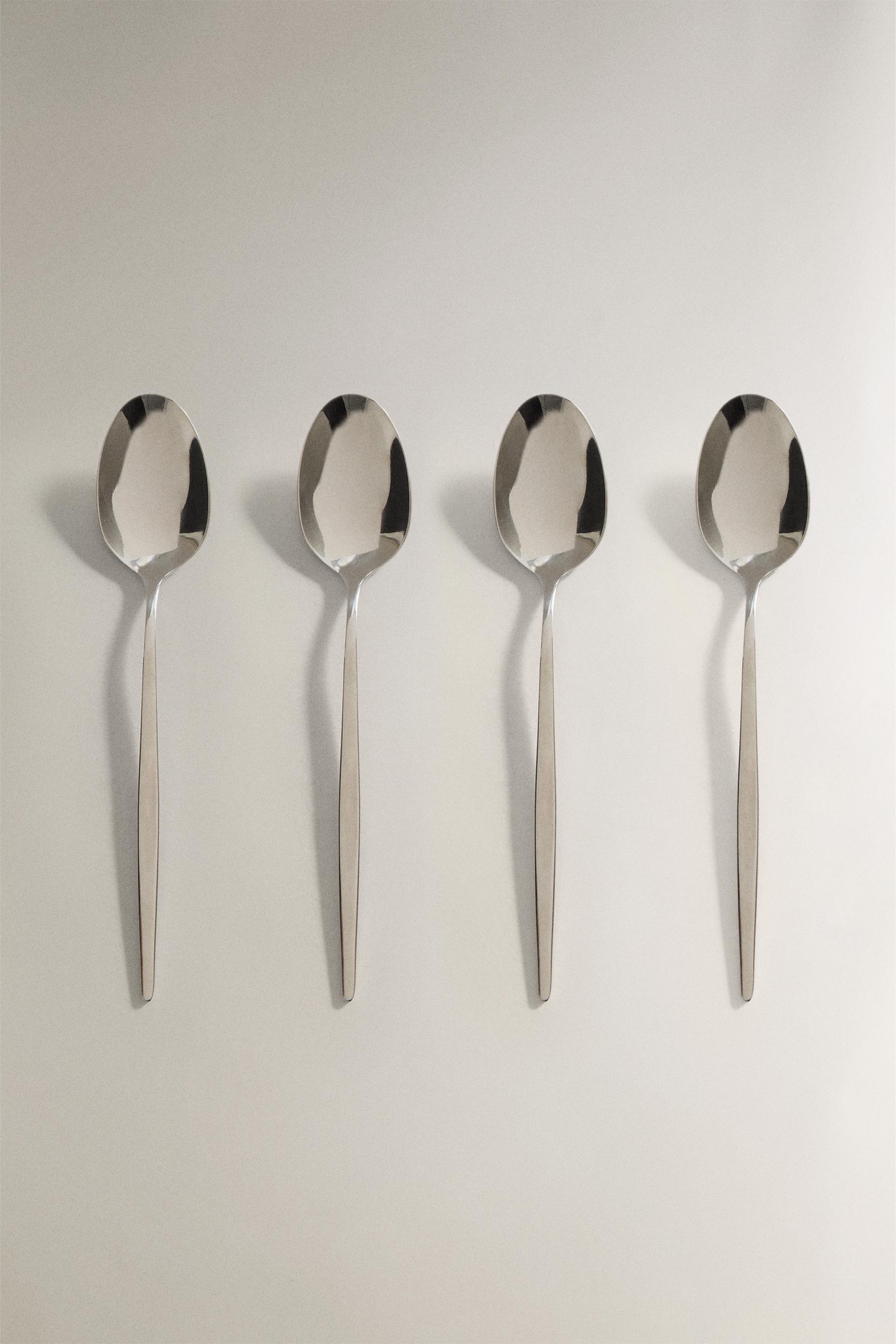 PACK OF DESSERT SPOONS WITH THIN HANDLES (PACK OF 4) by ZARA