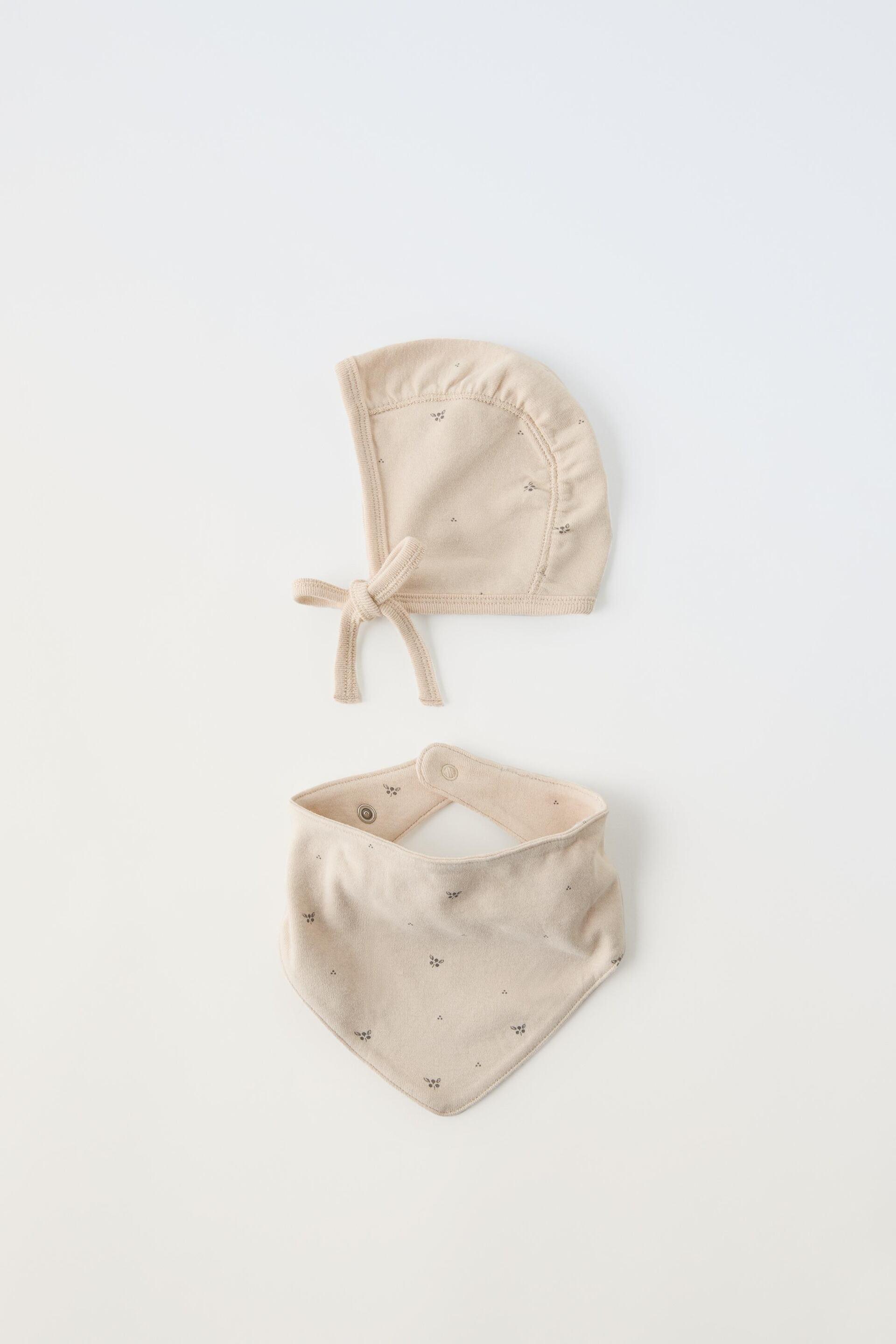 PACK OF PRINTED BONNET HAT AND BANDANA by ZARA