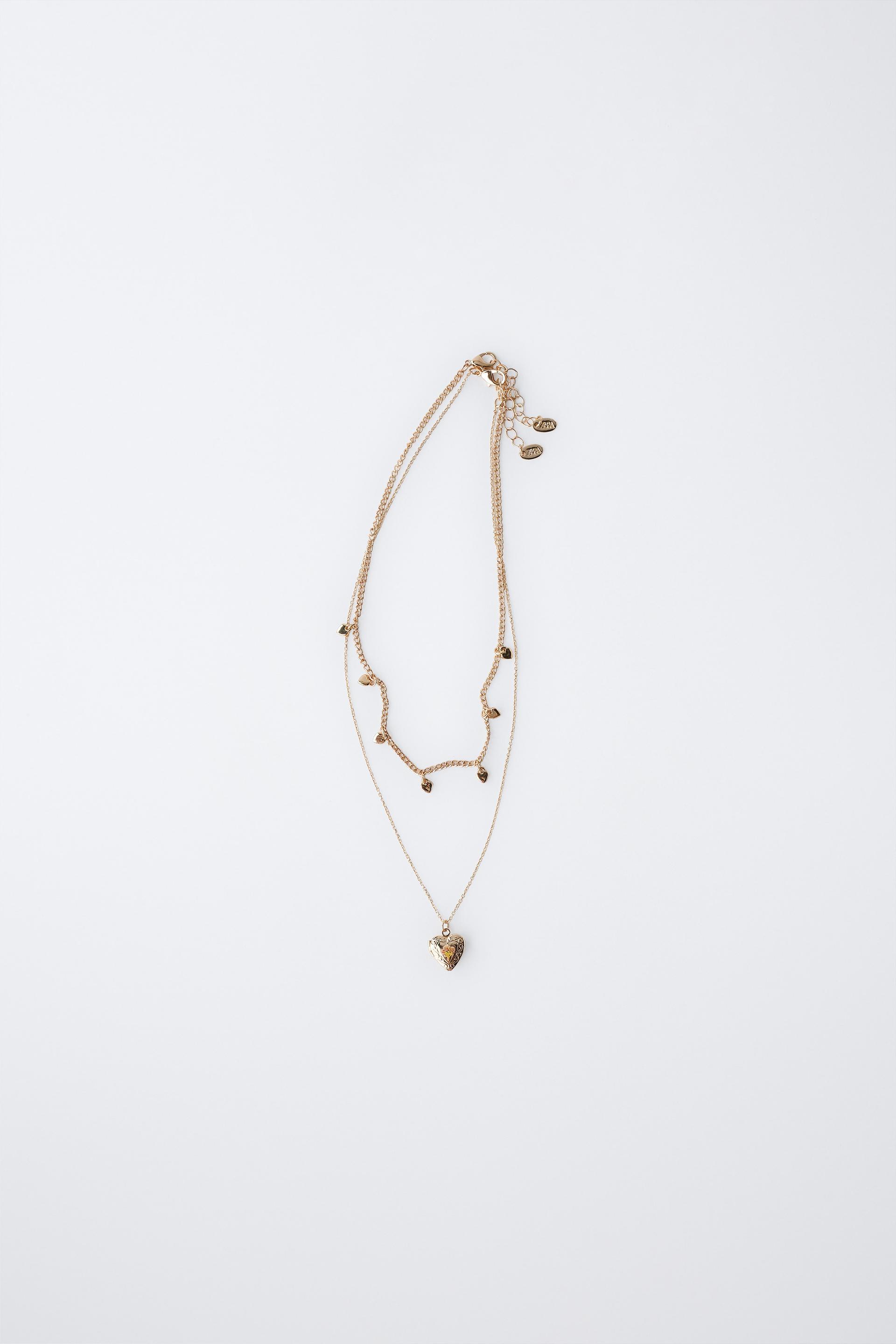 PACK OF TWO HEART NECKLACES by ZARA
