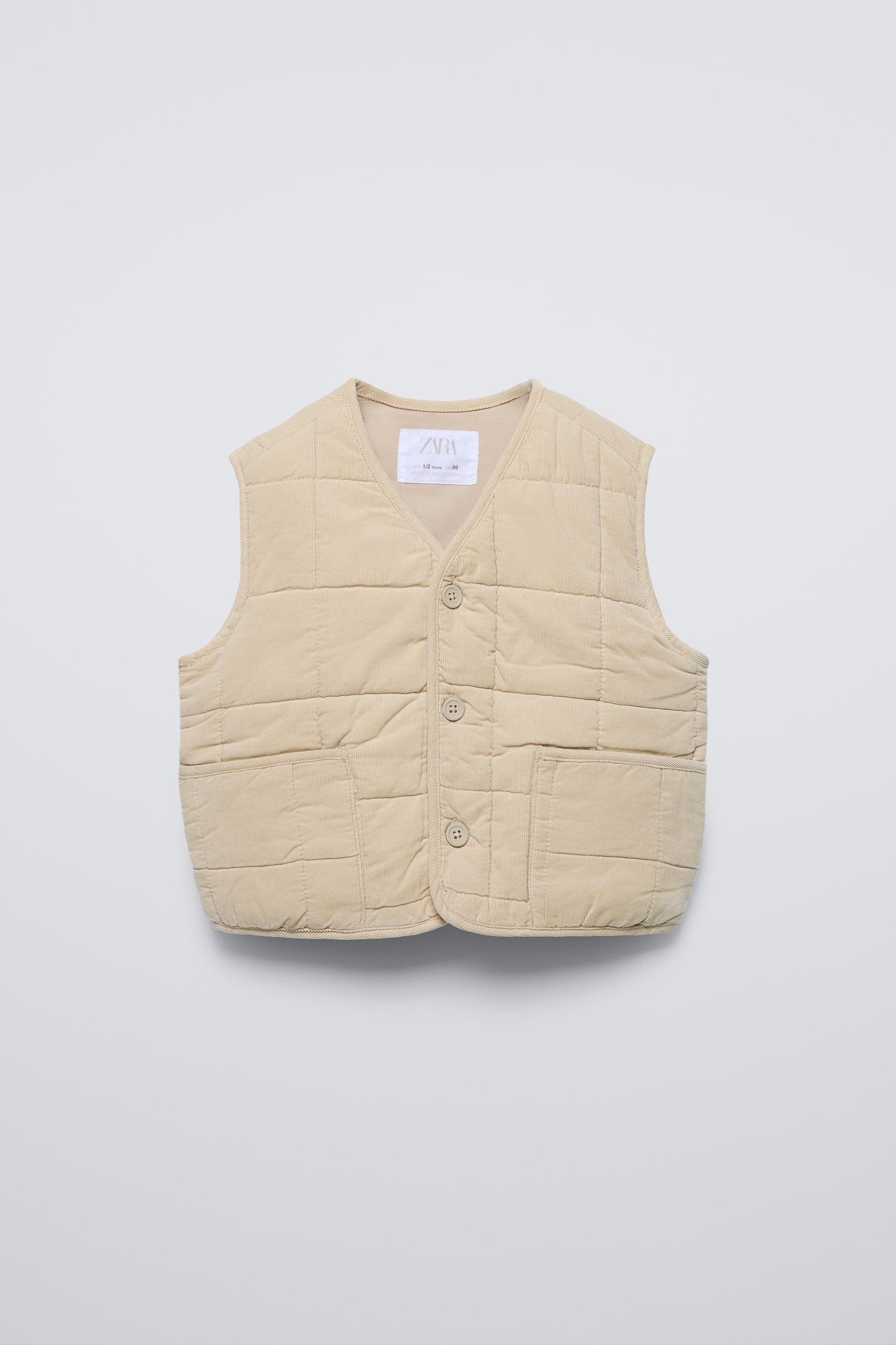 PADDED FINE-WALE CORDUROY VEST by ZARA