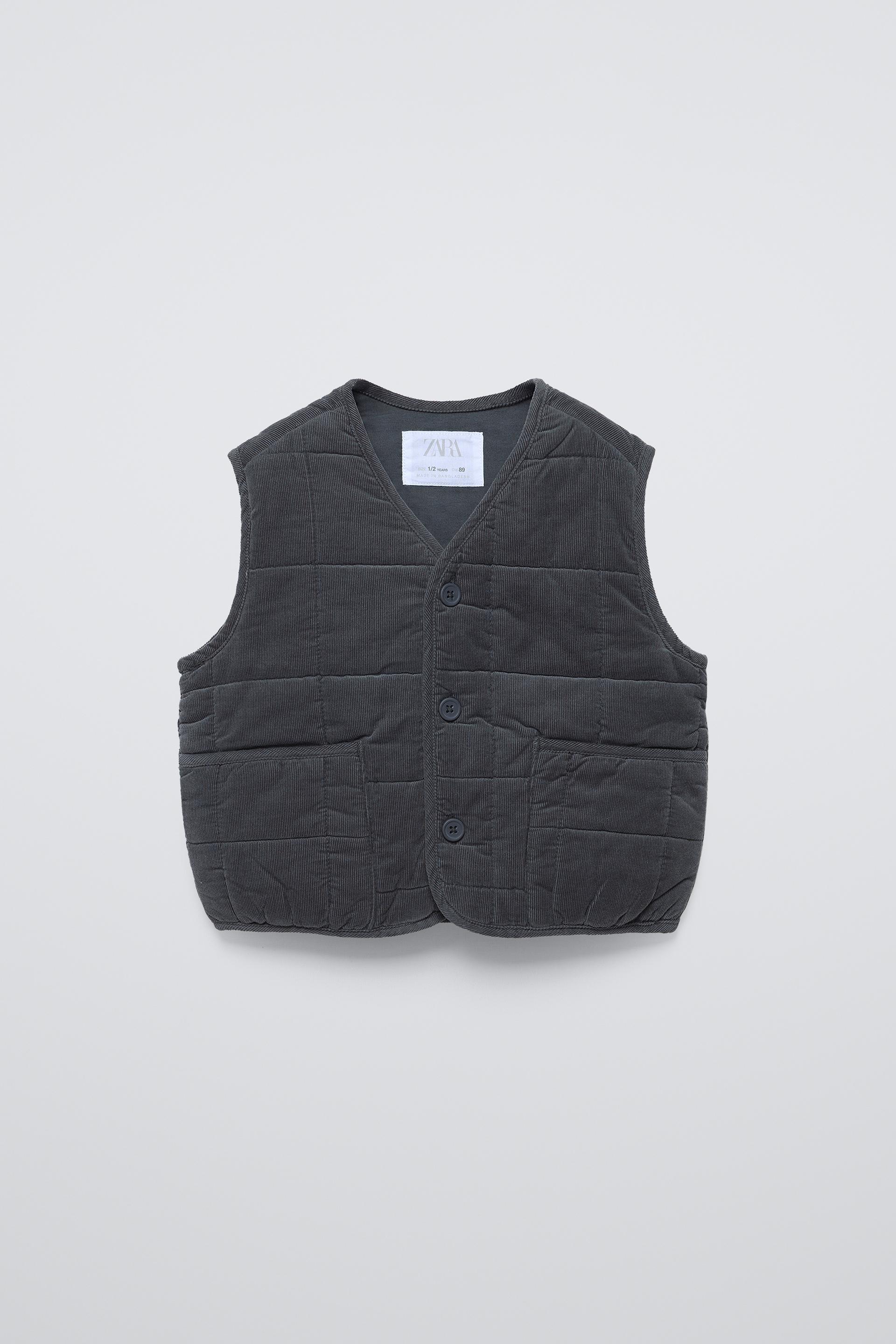 PADDED FINE-WALE CORDUROY VEST by ZARA