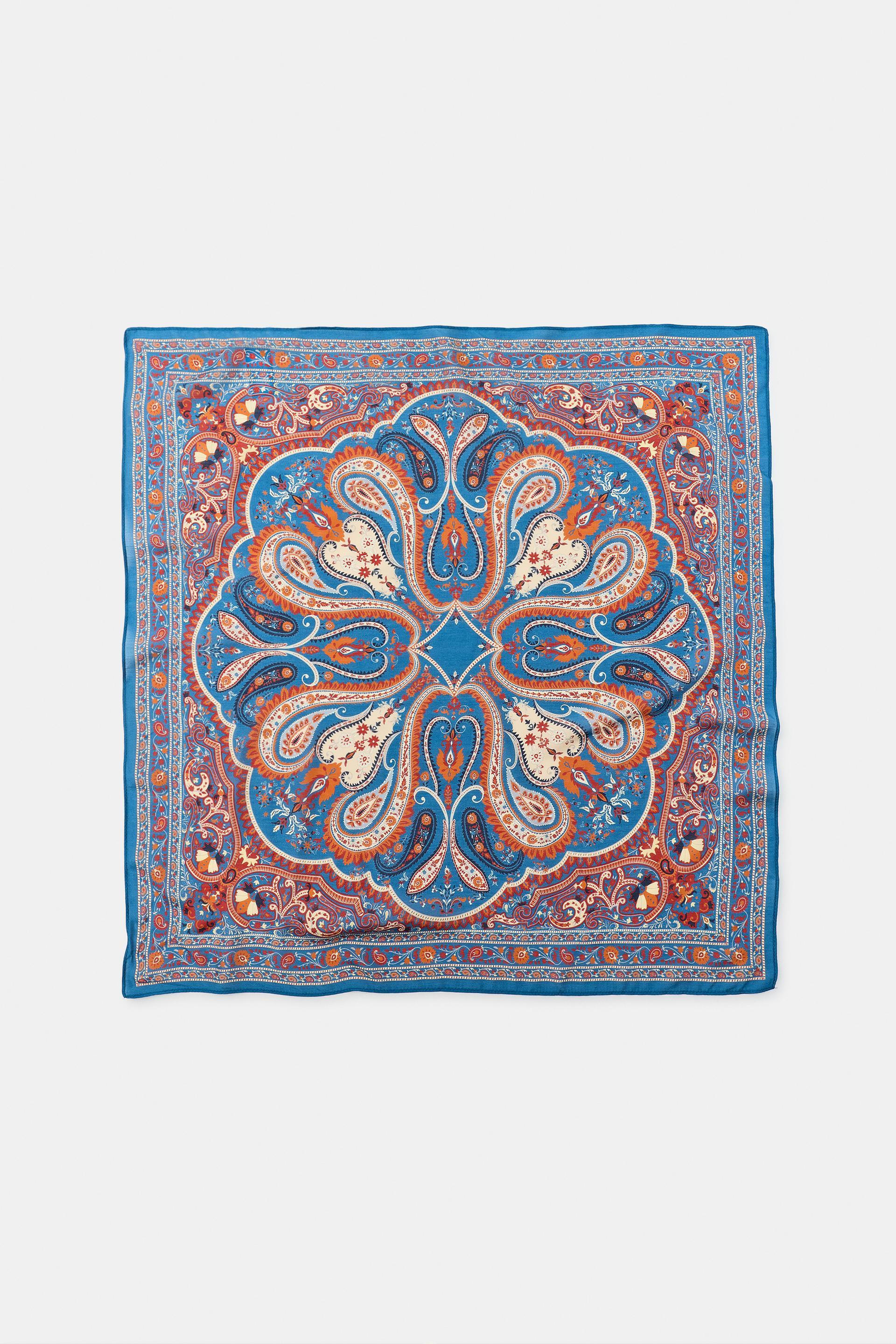 PAISLEY PRINT SILK SCARF by ZARA