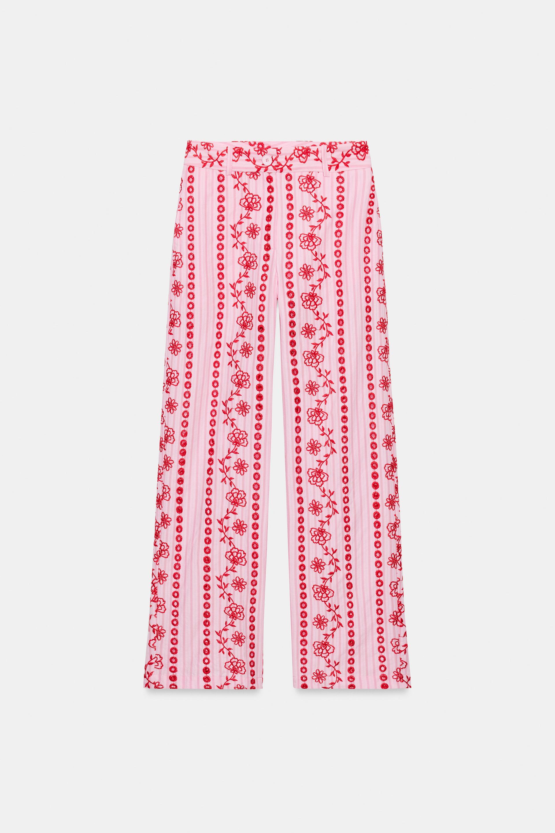 PANTS WITH OPENWORK EMBROIDERY by ZARA