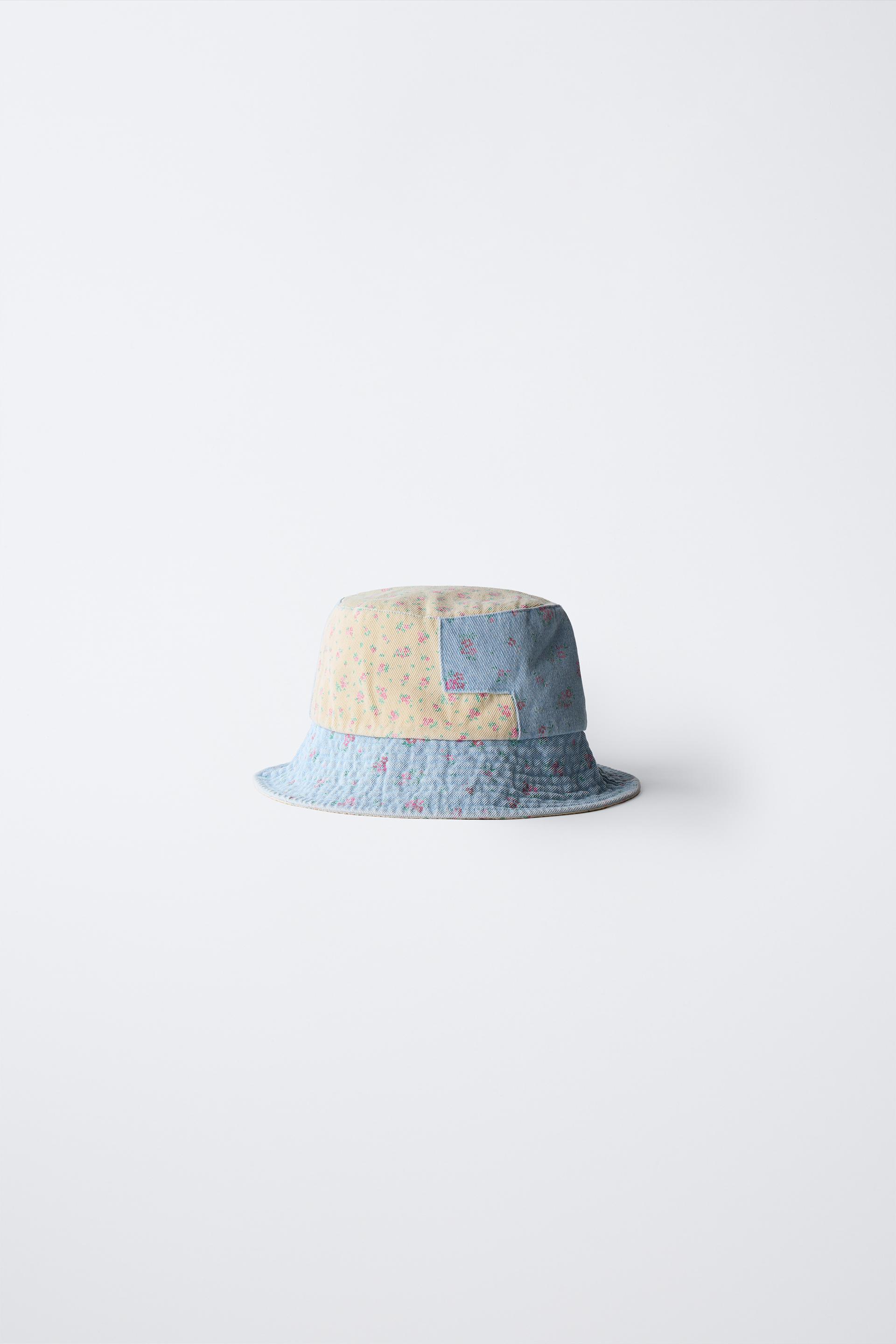PATCHWORK FLORAL BUCKET HAT by ZARA