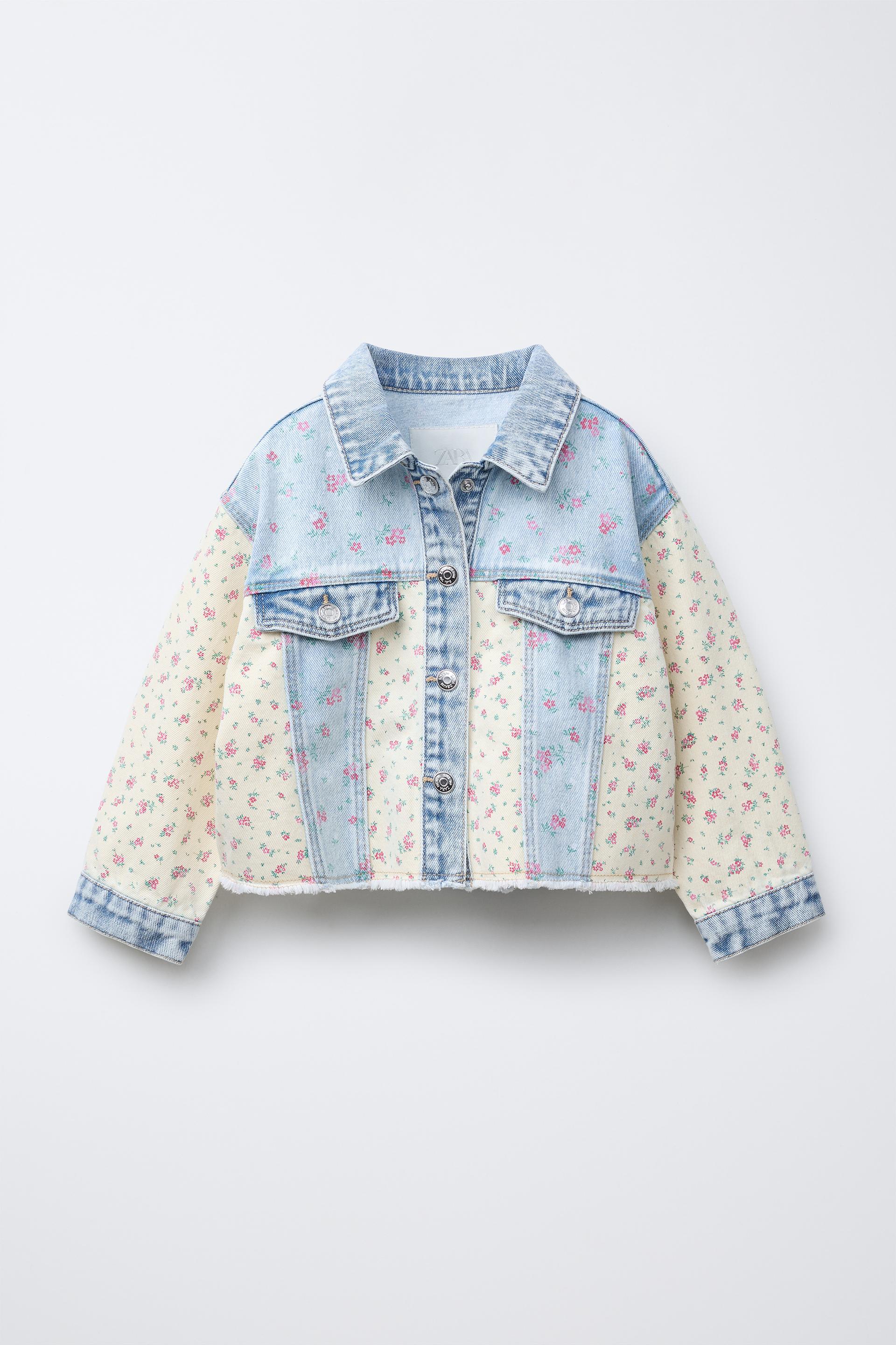 PATCHWORK FLORAL DENIM JACKET by ZARA