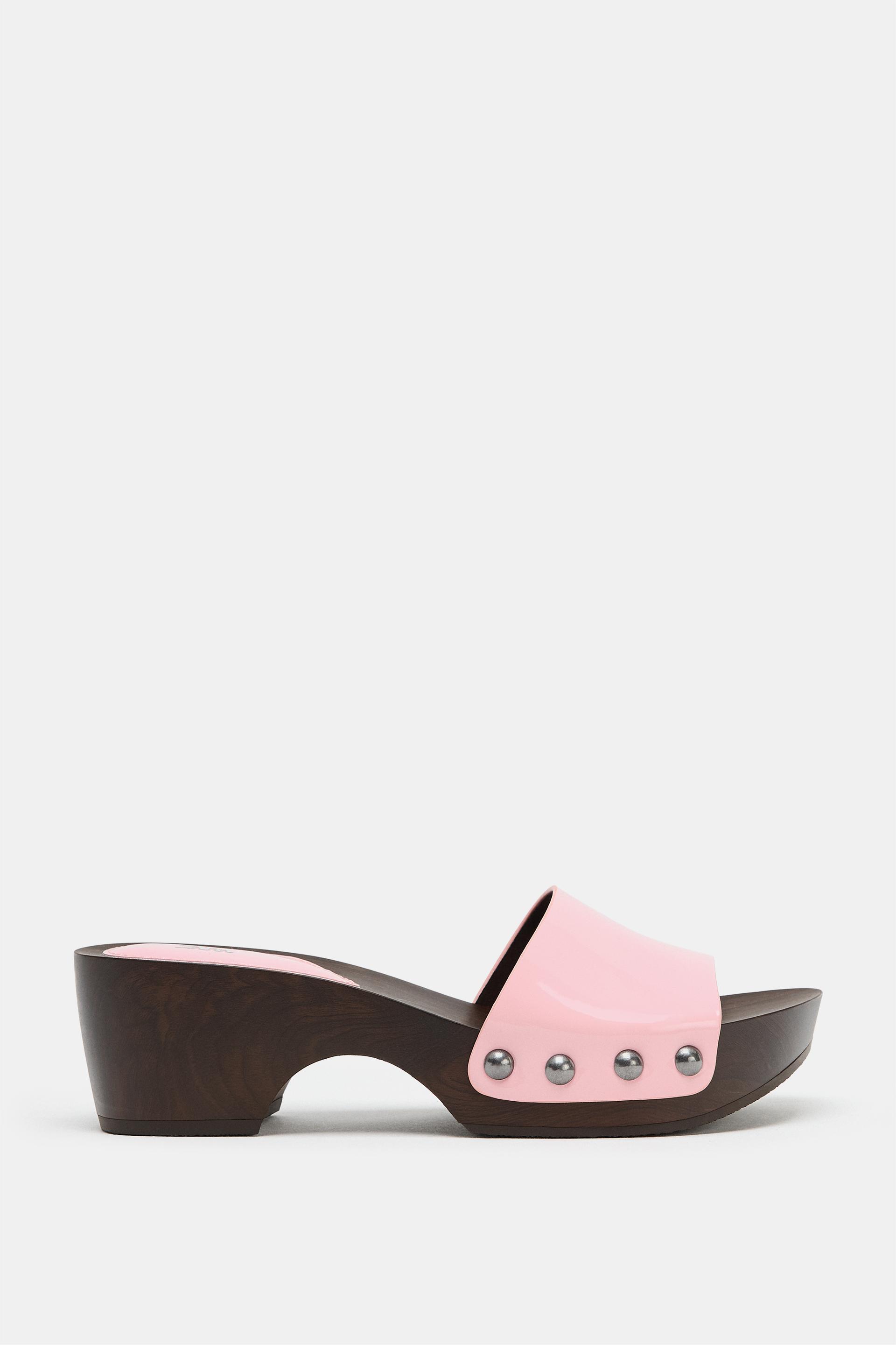 PATENT FINISH WEDGE SANDALS by ZARA
