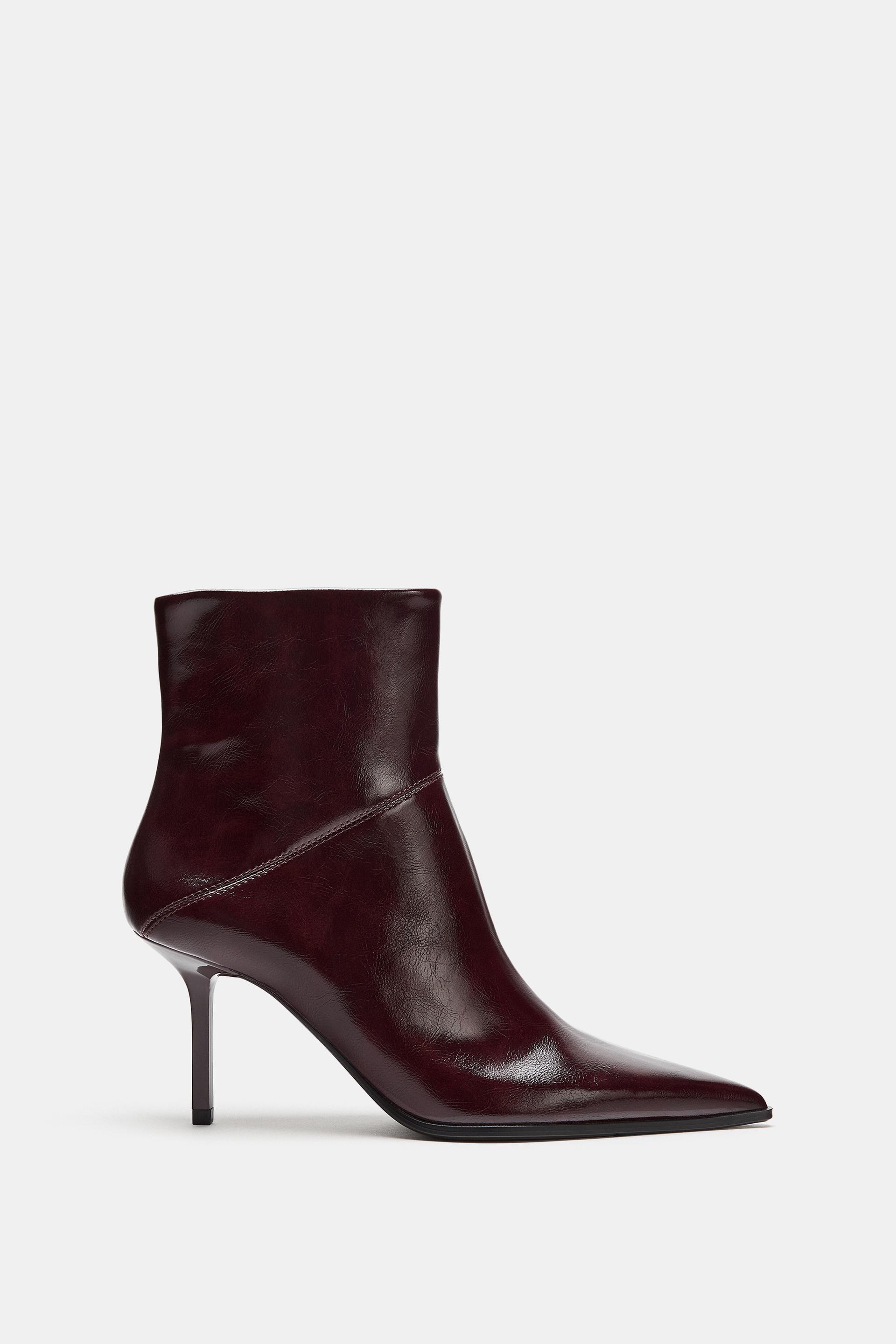 PATENT HEELED BOOTIES by ZARA