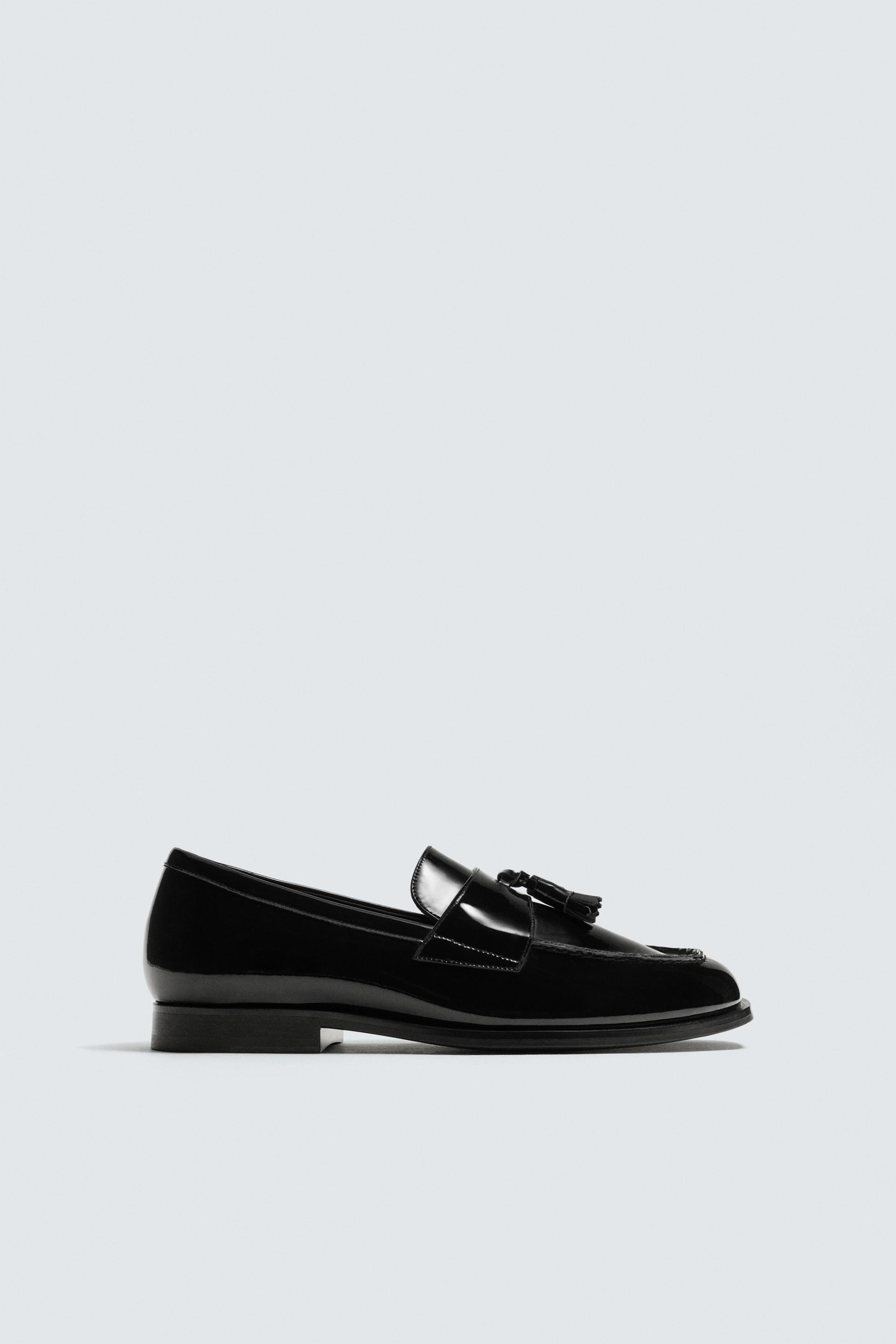 PATENT LEATHER TASSEL DRESS LOAFERS by ZARA