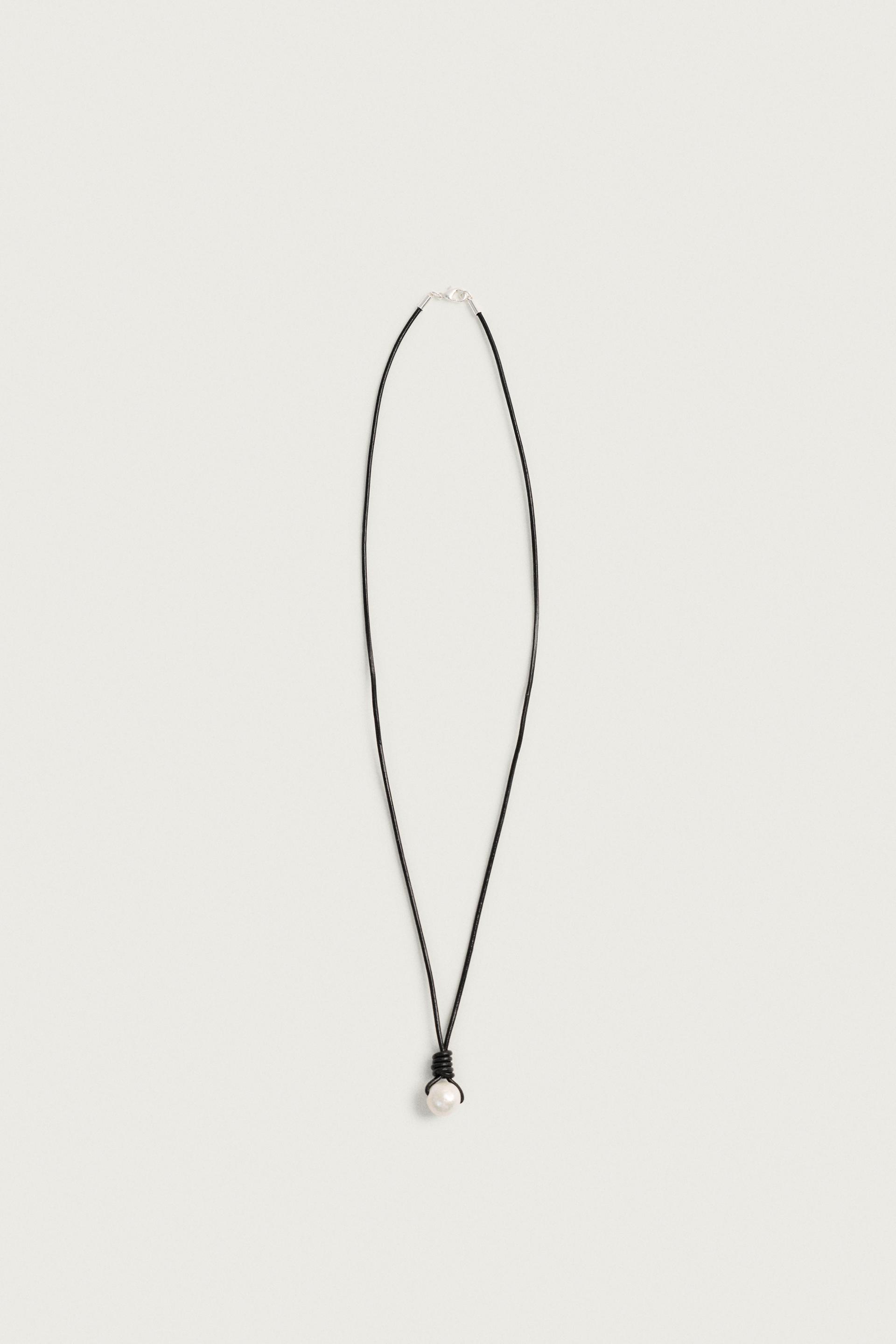 PEARL CORD NECKLACE by ZARA