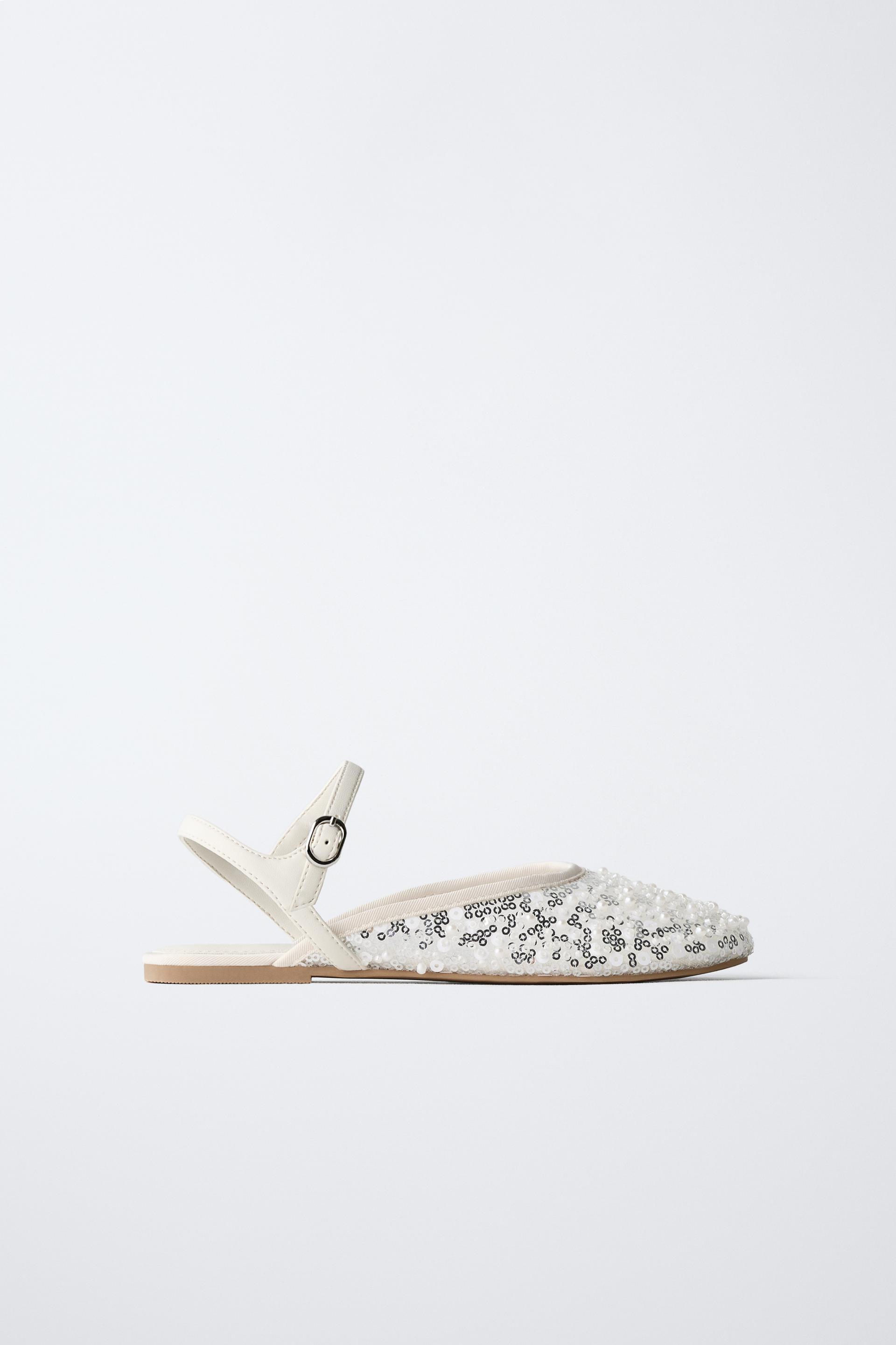 PEARL FANTASY SLINGBACK BALLET FLATS by ZARA