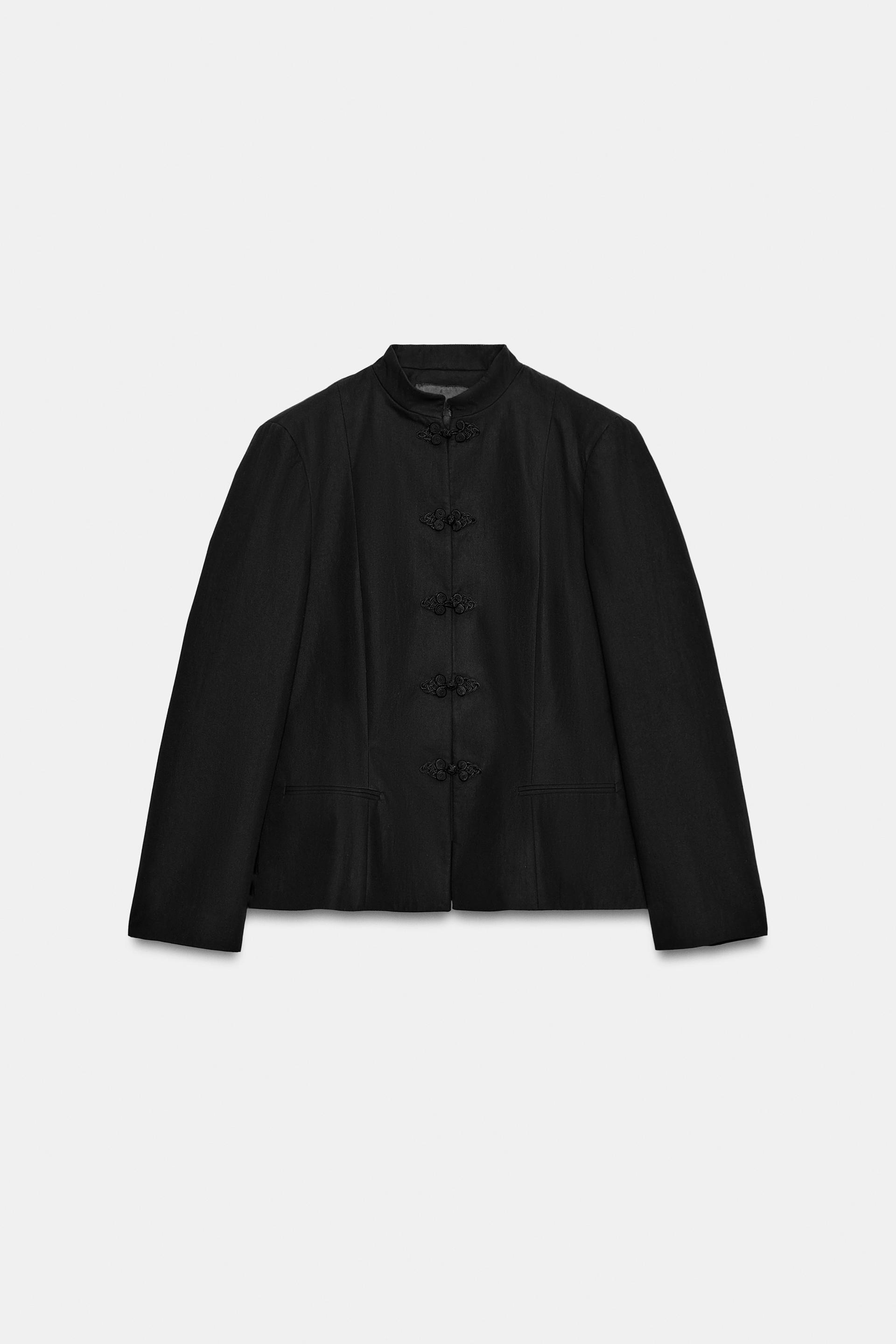 PEPLUM BLAZER WITH FROG CLASP ZW COLLECTION by ZARA