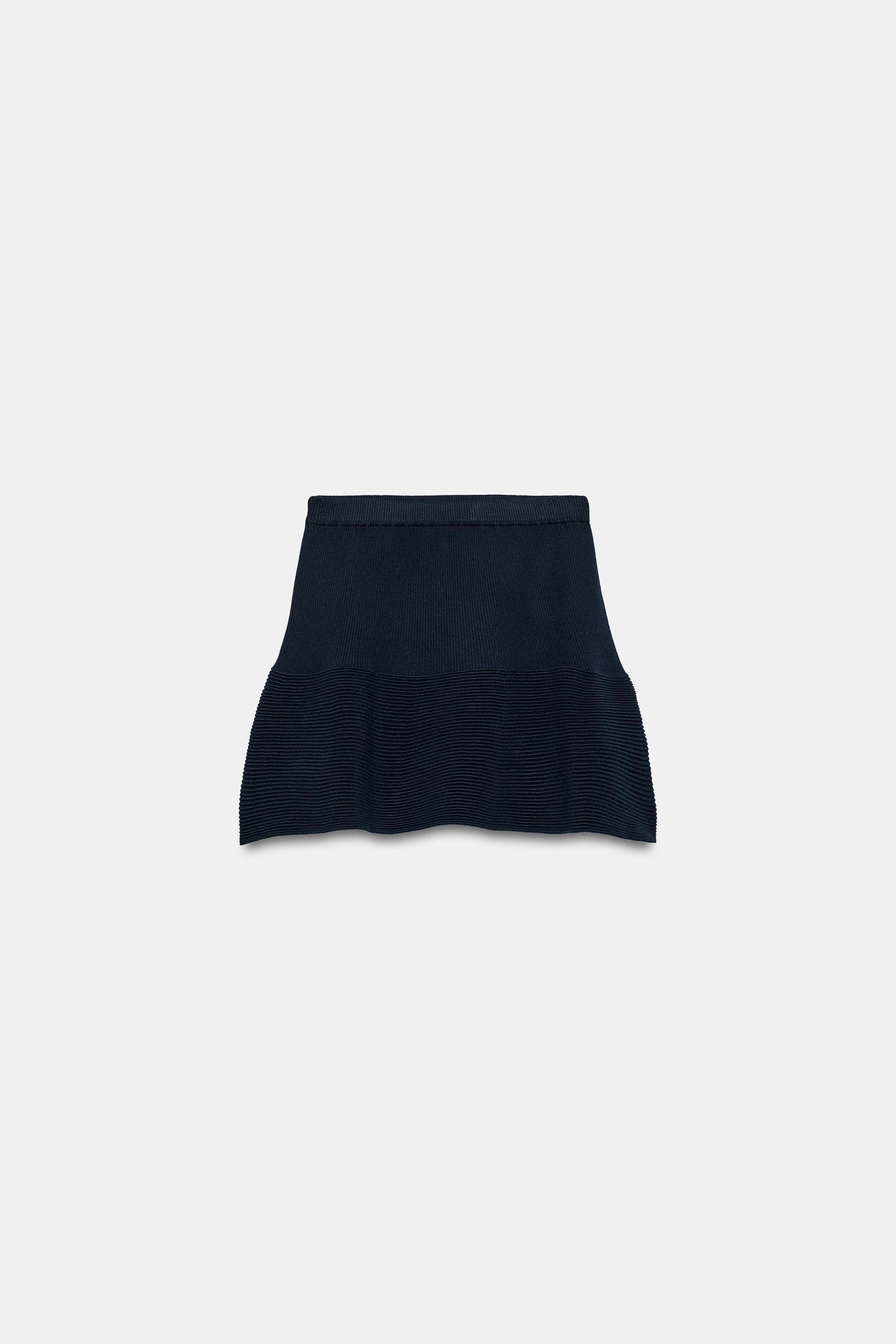 PEPLUM KNIT MINI SKIRT by ZARA