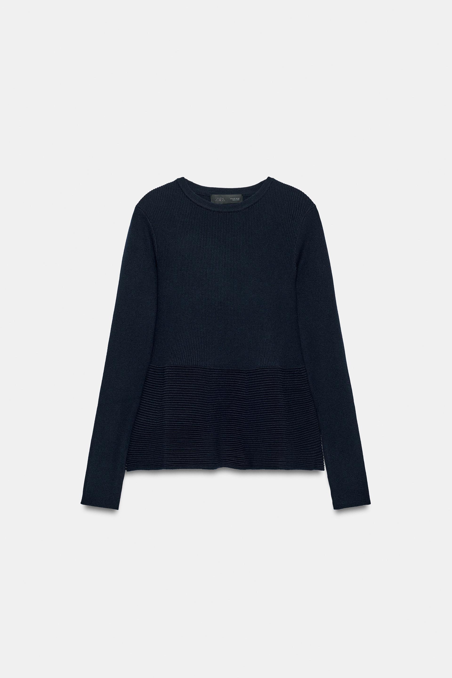 PEPLUM KNIT SWEATER by ZARA