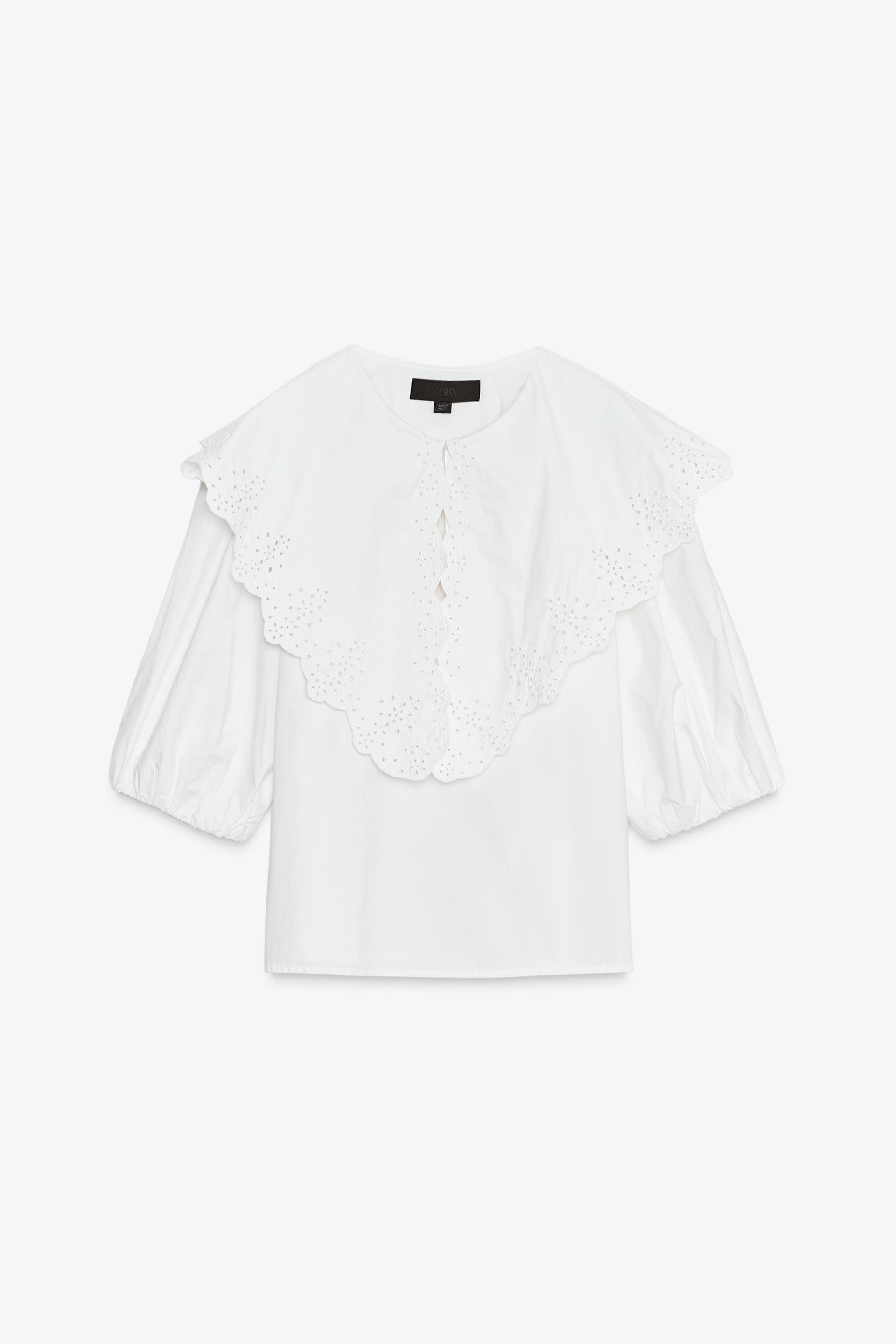 PETER PAN COLLAR POPLIN SHIRT by ZARA