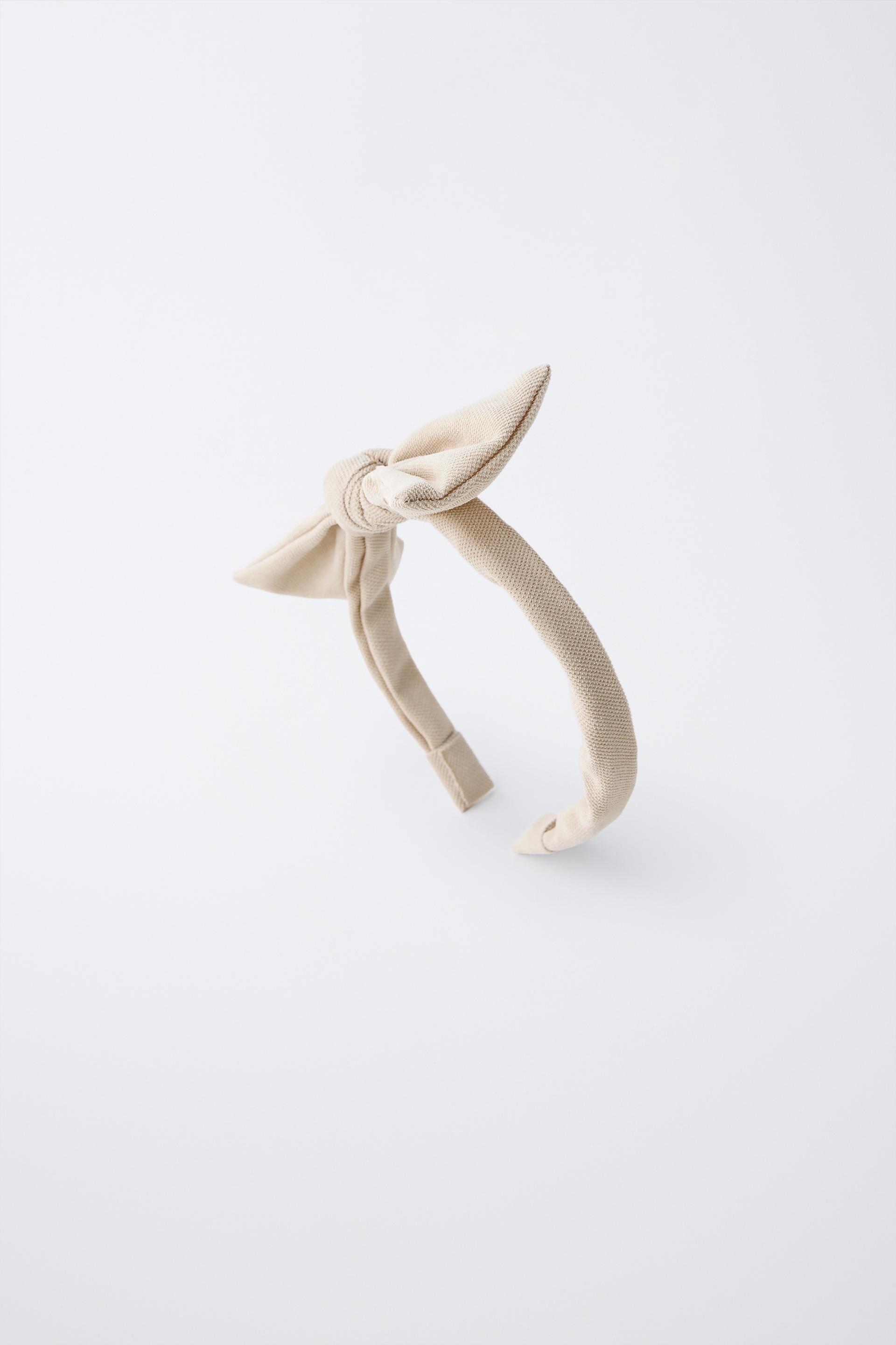 PIQUÉ BOW HEADBAND by ZARA