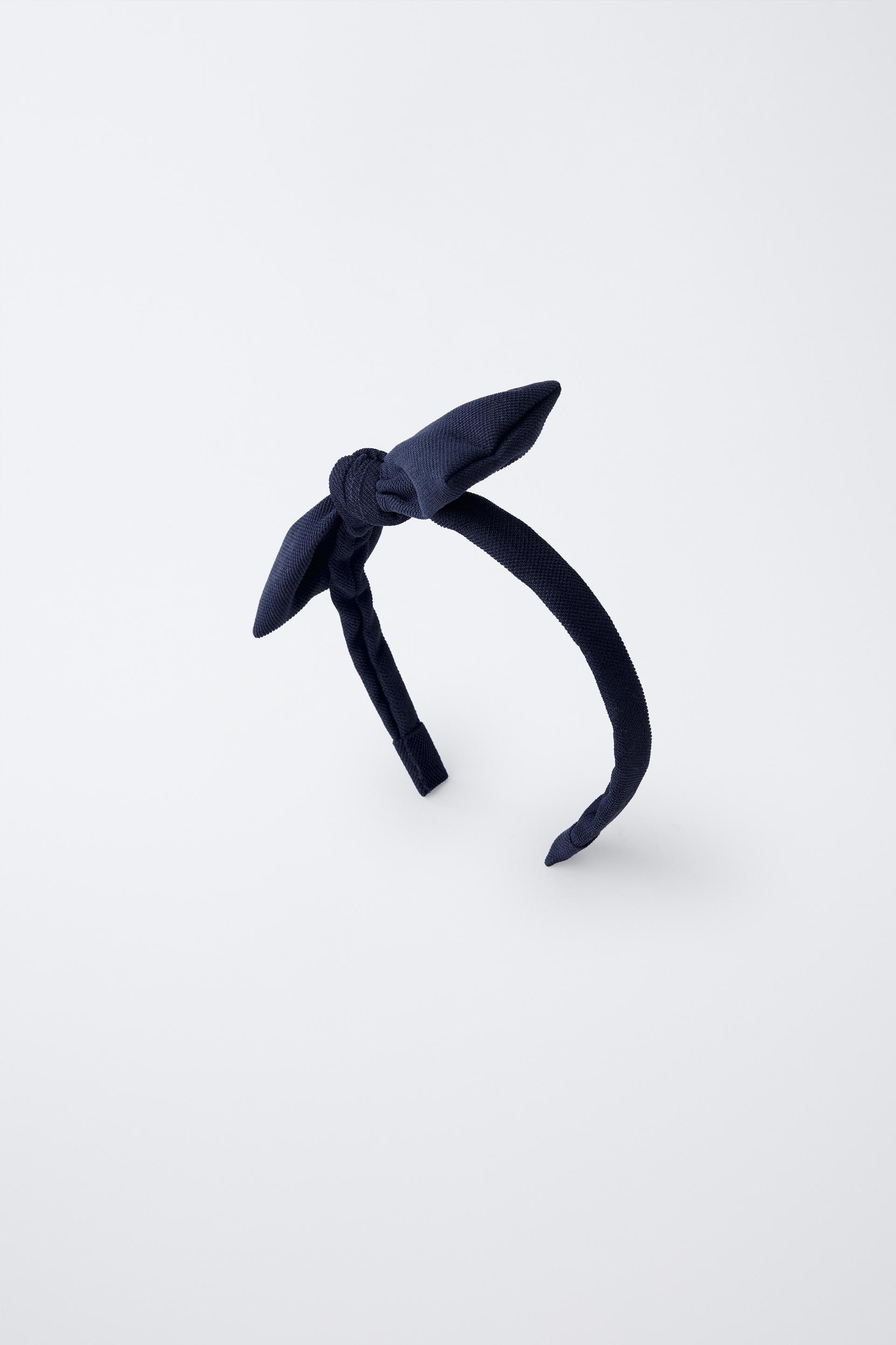 PIQUÉ BOW HEADBAND by ZARA