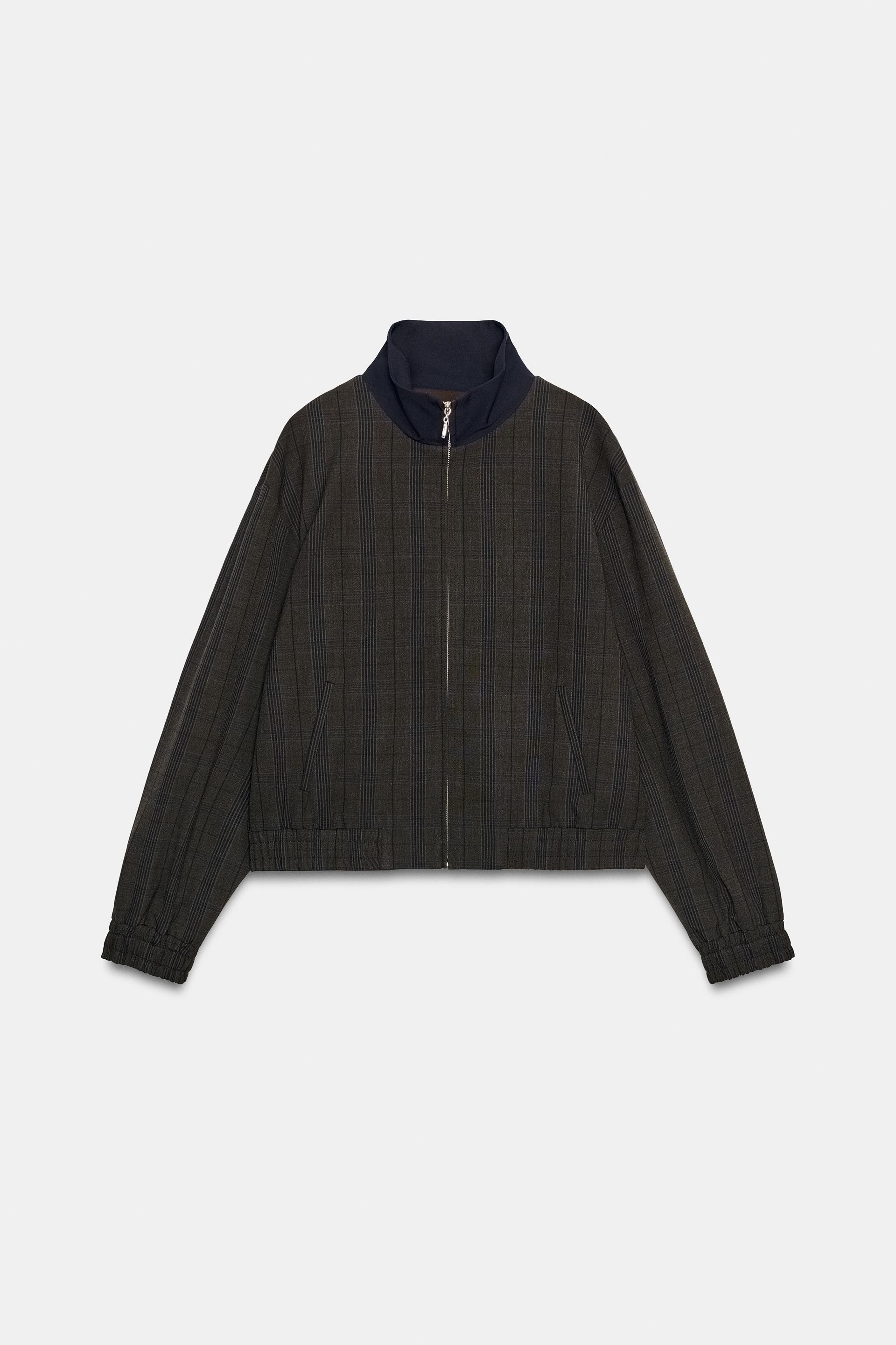 PLAID BOMBER JACKET by ZARA