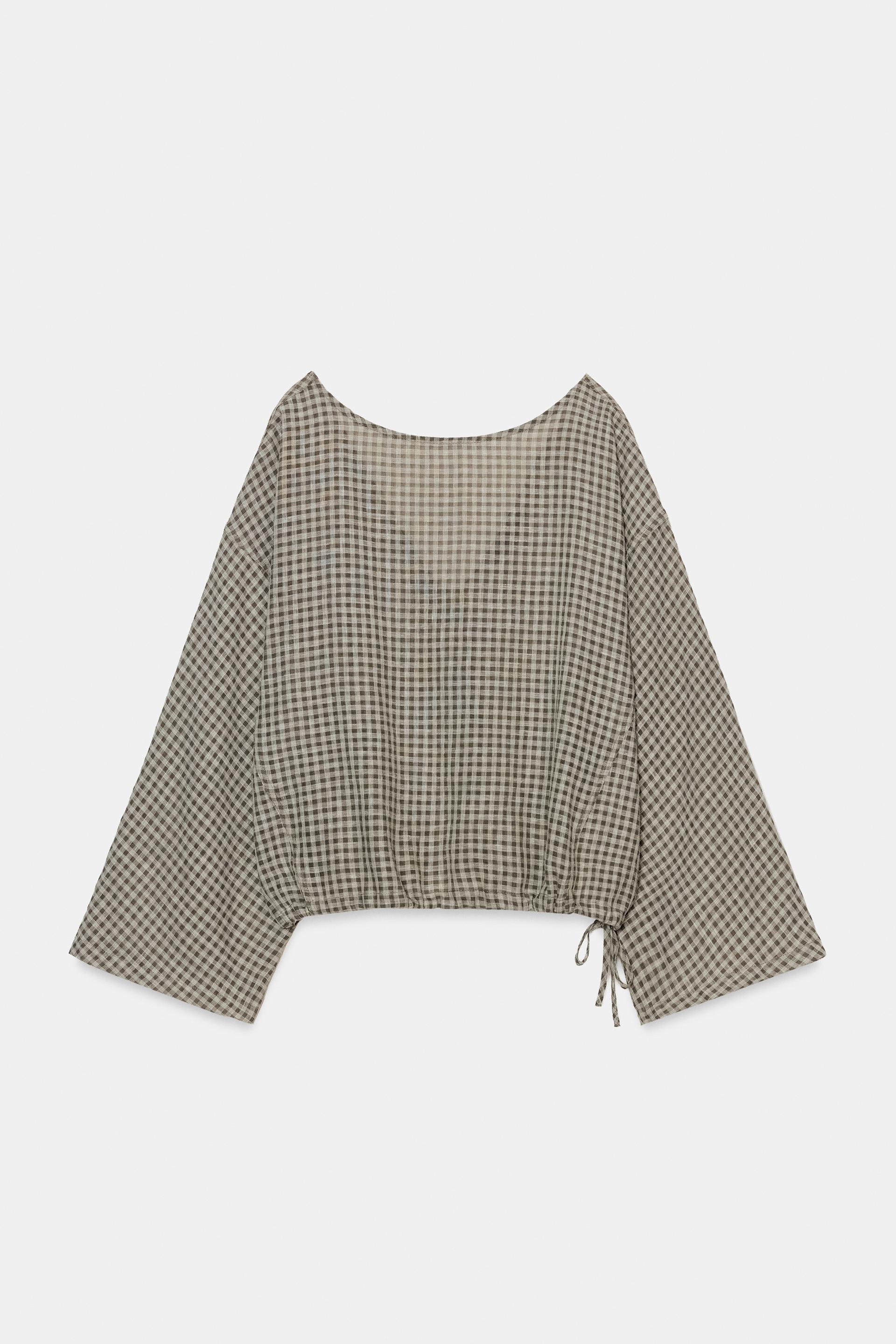 PLAID CAPE SHIRT by ZARA