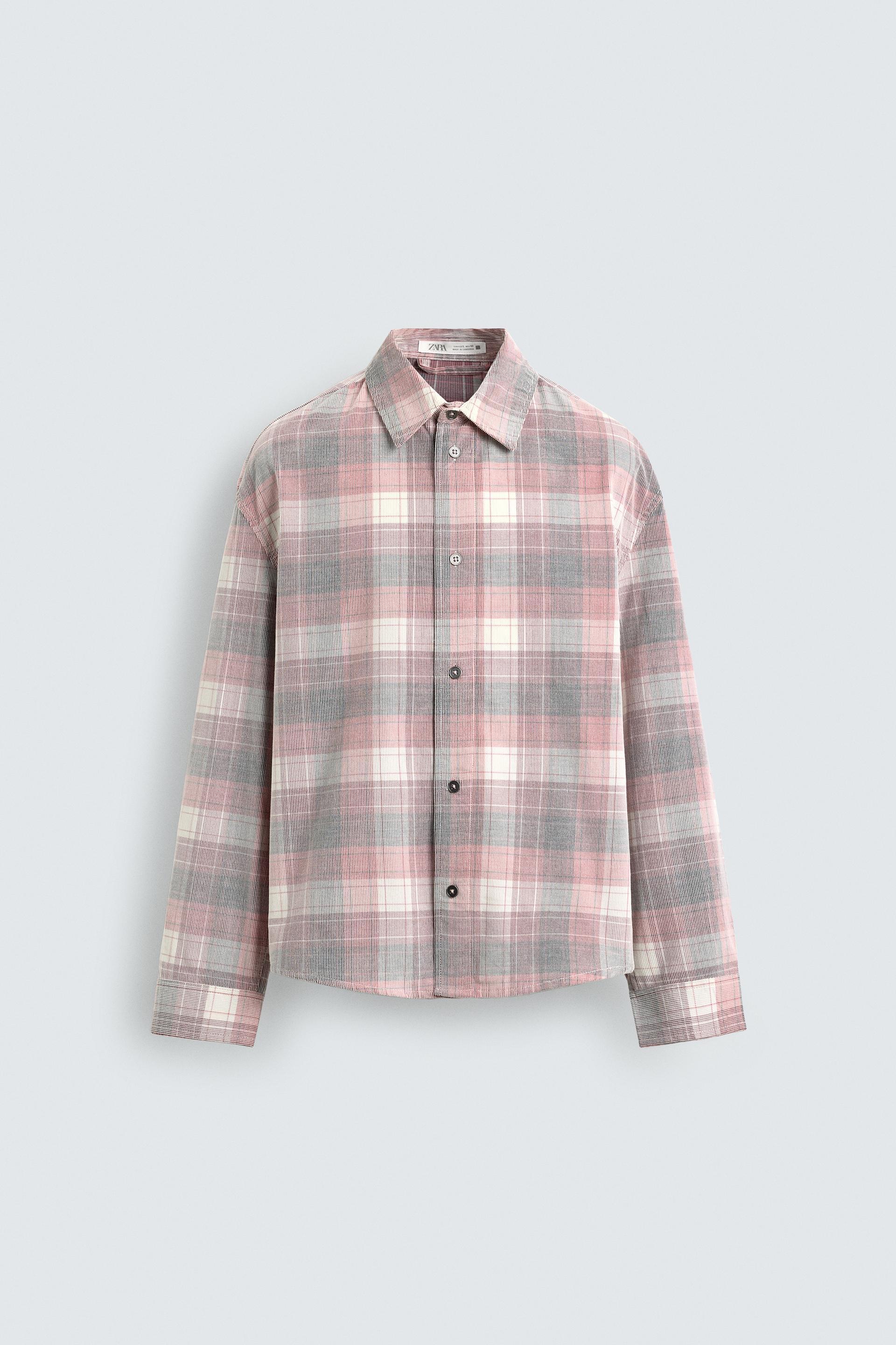 PLAID CORDUROY SHIRT by ZARA