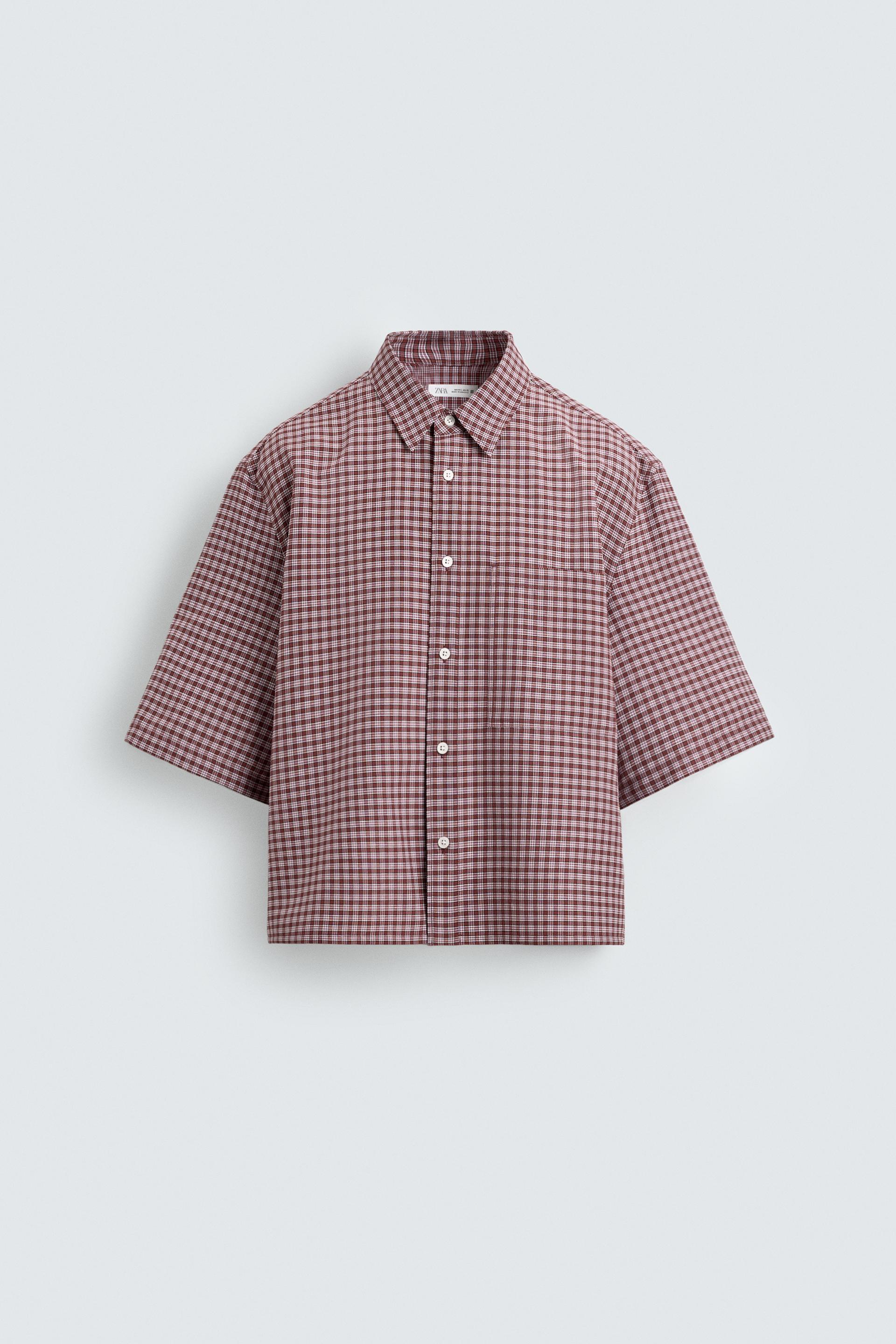 PLAID CROPPED FIT SHIRT by ZARA