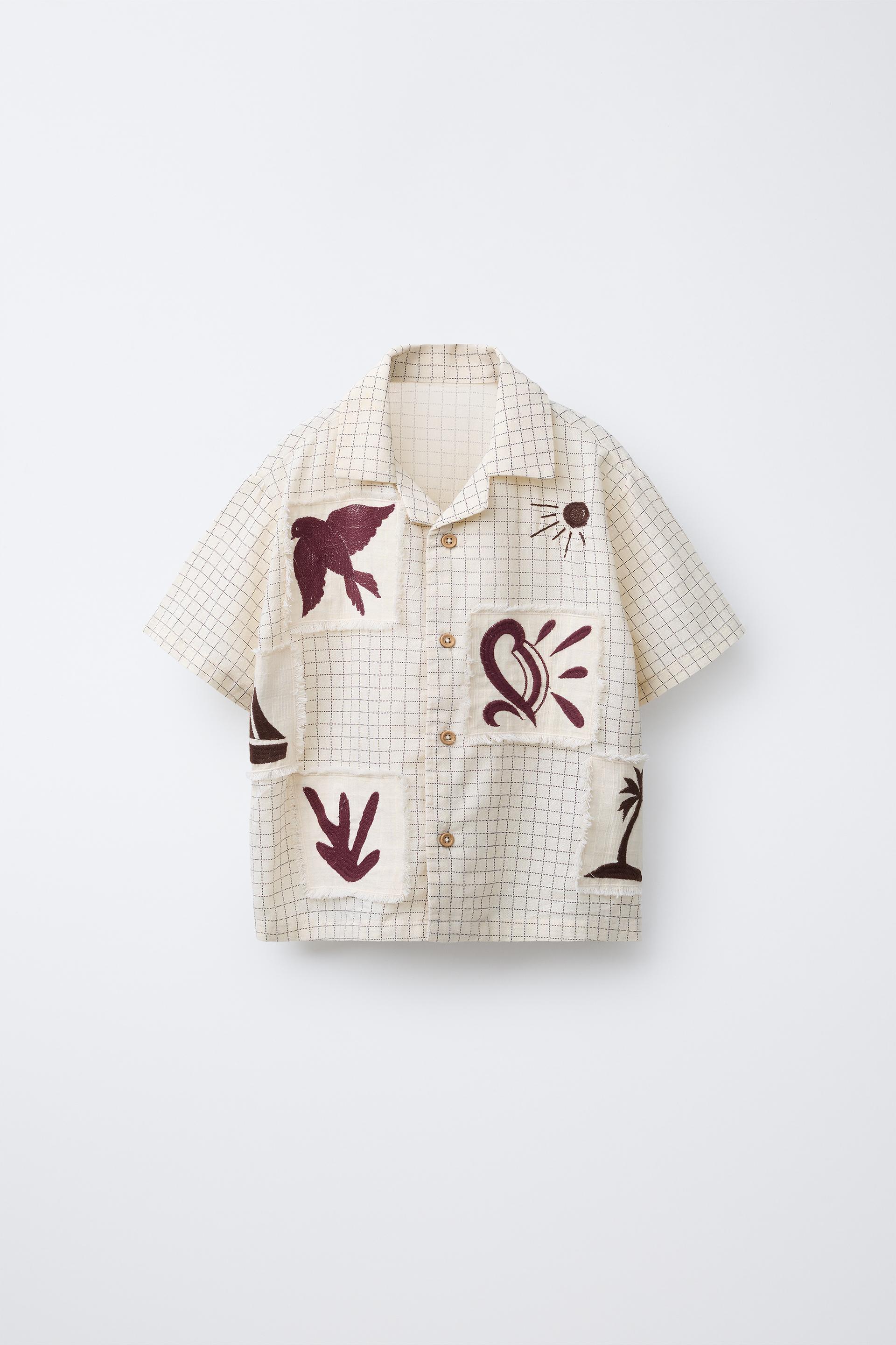 PLAID PATCH SHIRT by ZARA