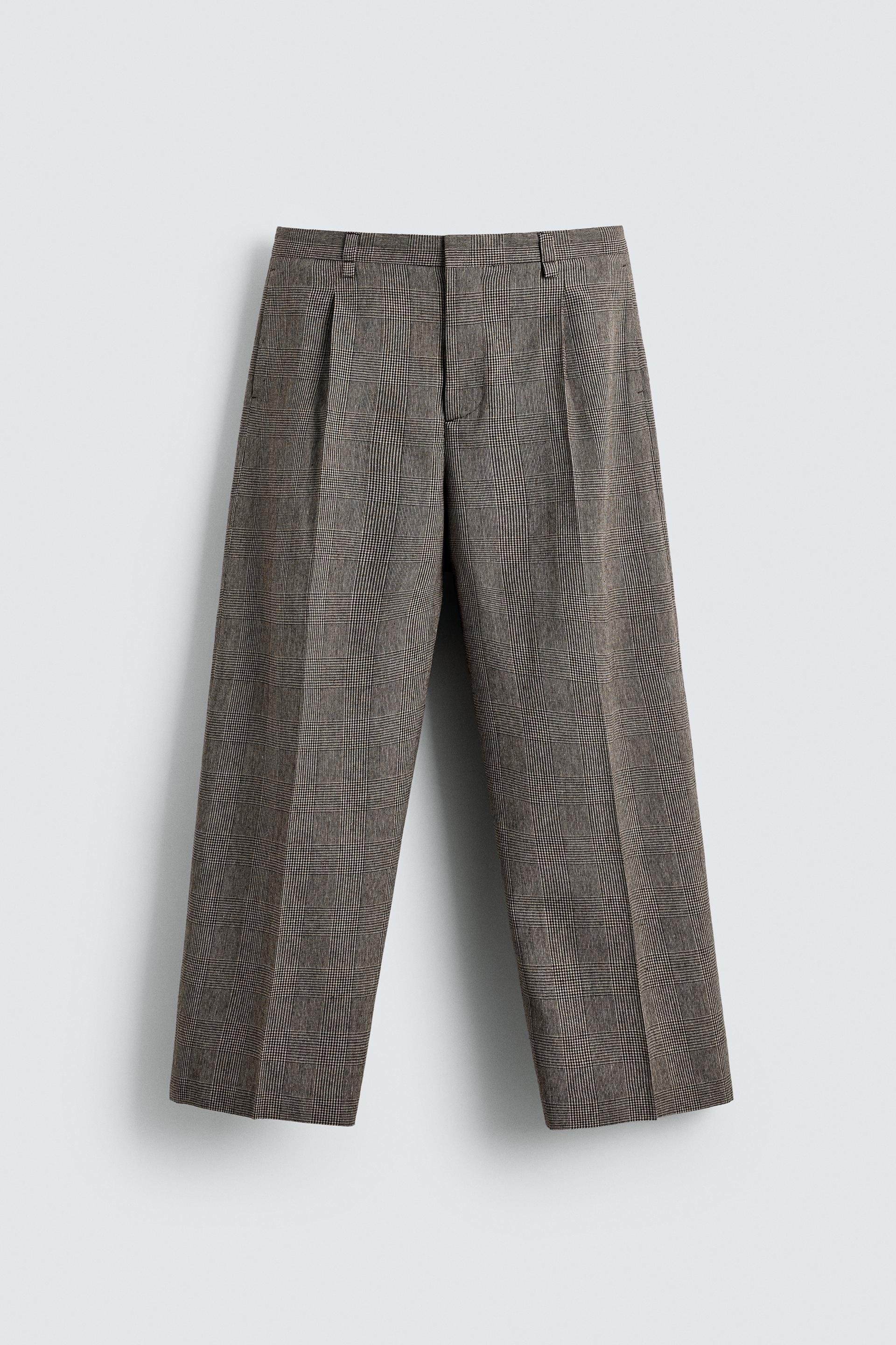 PLAID RELAXED FIT PANTS by ZARA