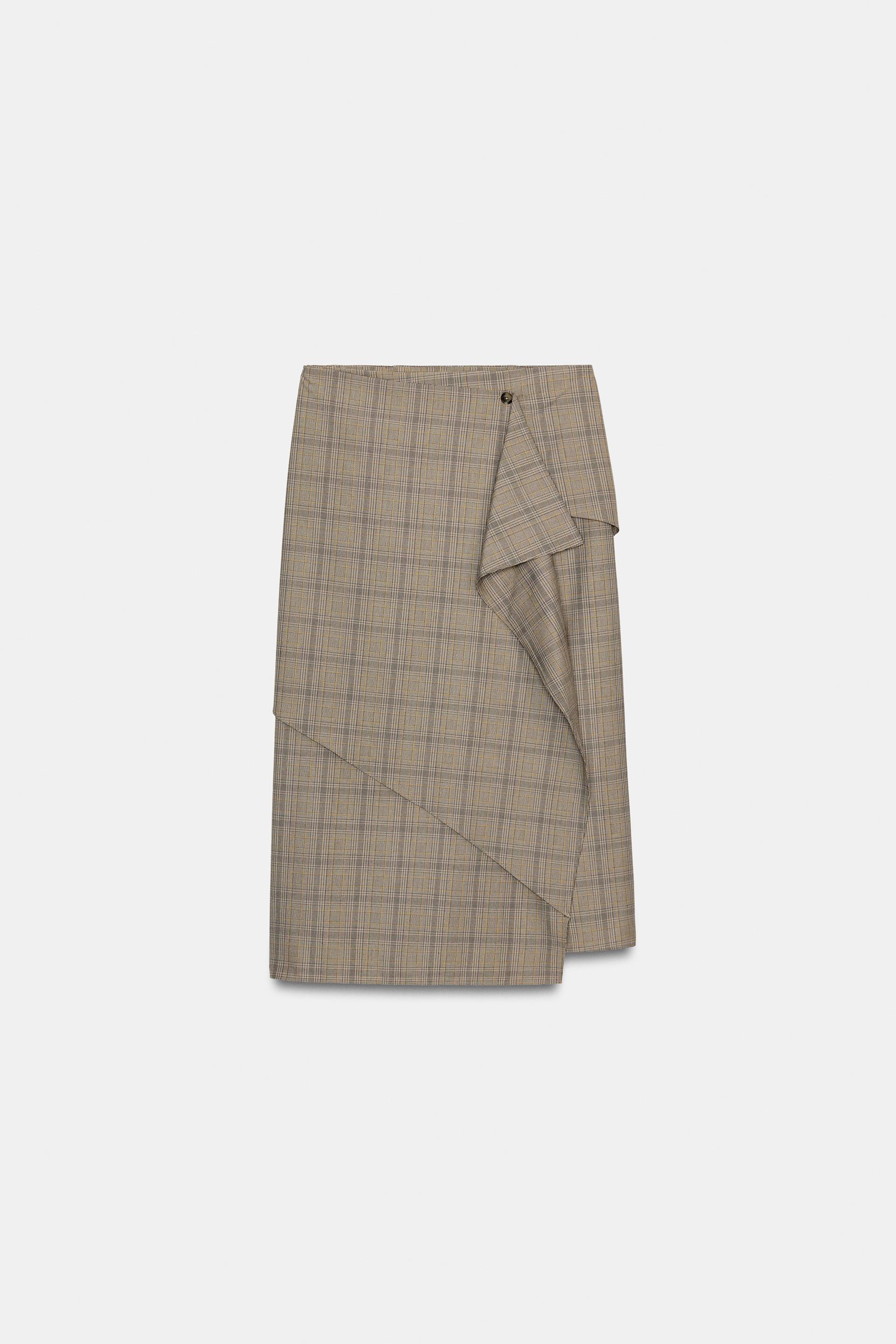 PLAID RUFFLED SKIRT ZW COLLECTION by ZARA