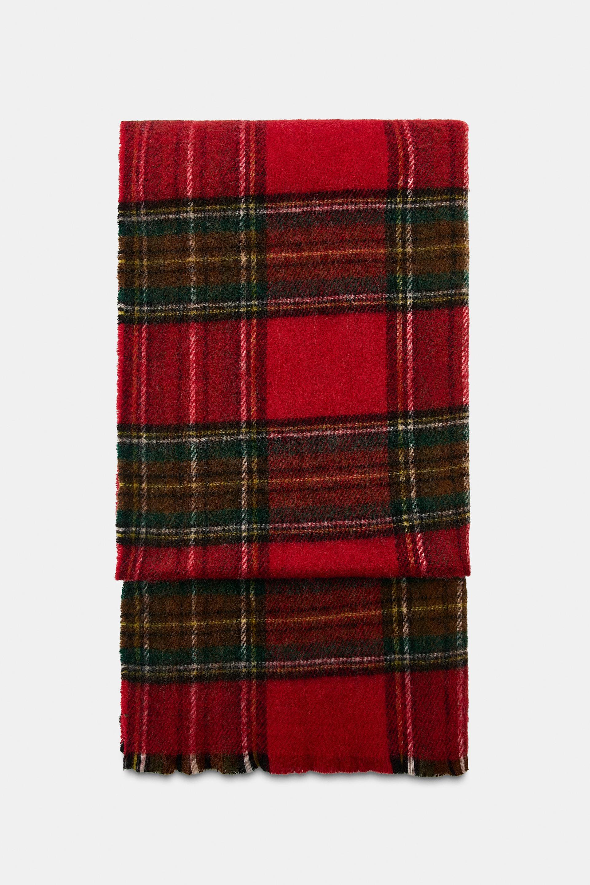 PLAID SCARF by ZARA