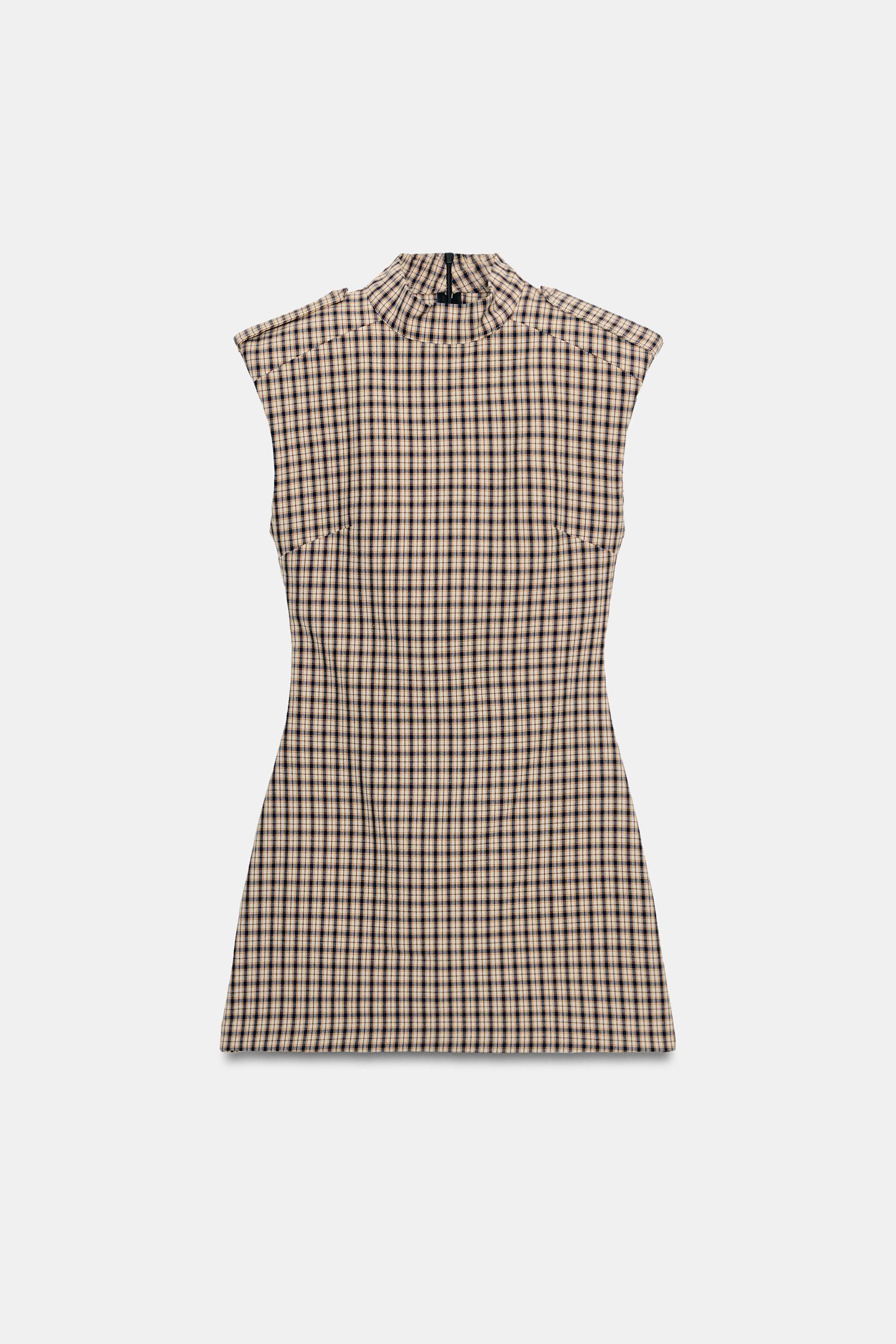 PLAID SHORT JUMPSUIT WITH LOOPS by ZARA
