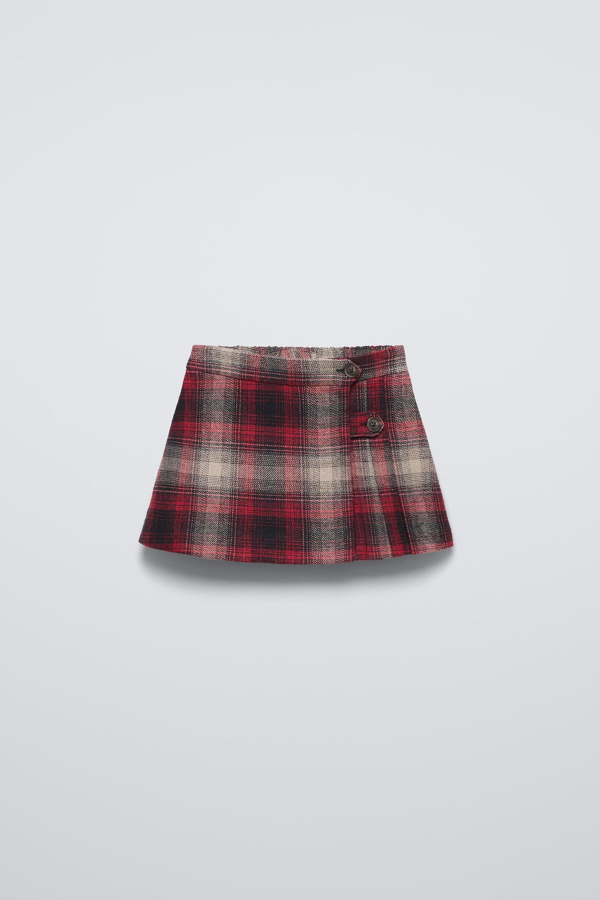 PLAID SKORT by ZARA