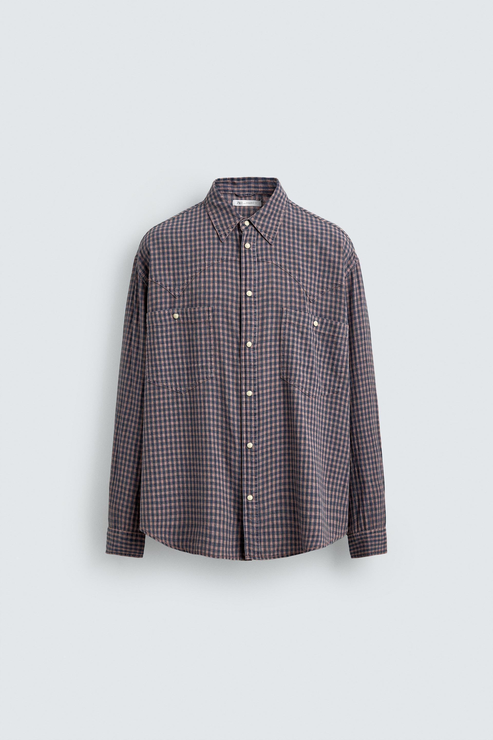 PLAID WESTERN SHIRT by ZARA