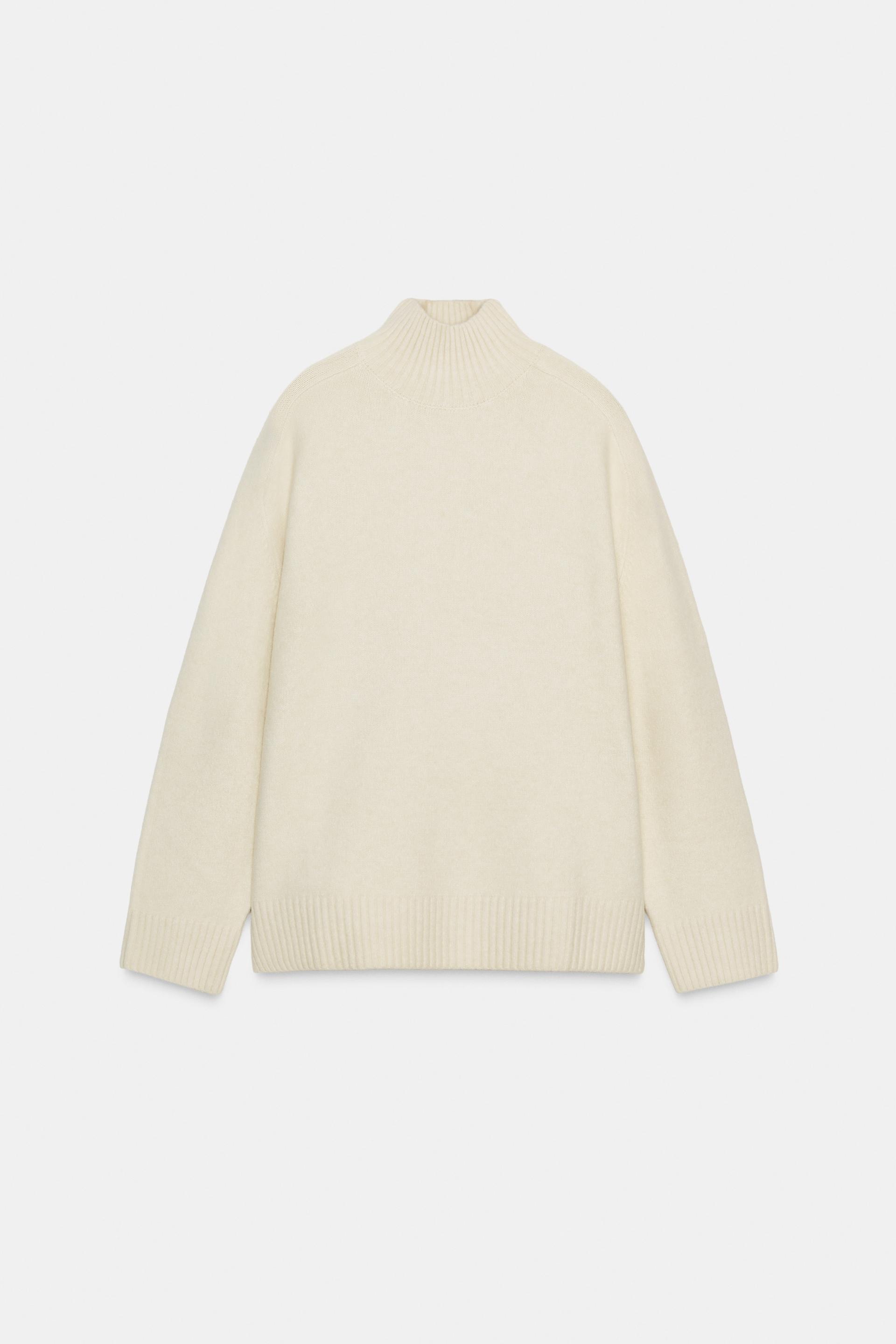 PLAIN KNIT HIGH NECK JUMPER by ZARA