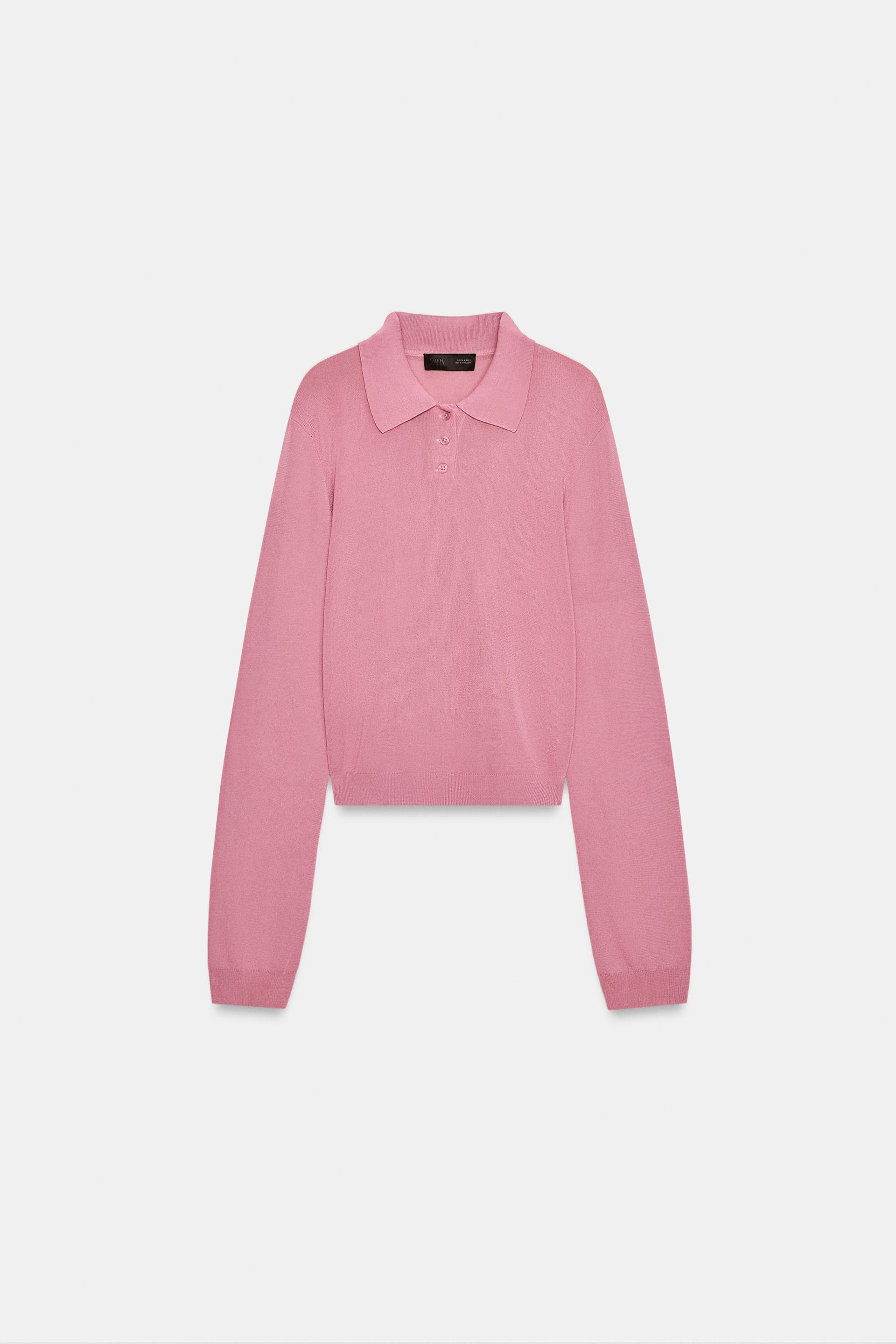 PLAIN KNIT POLO SHIRT by ZARA