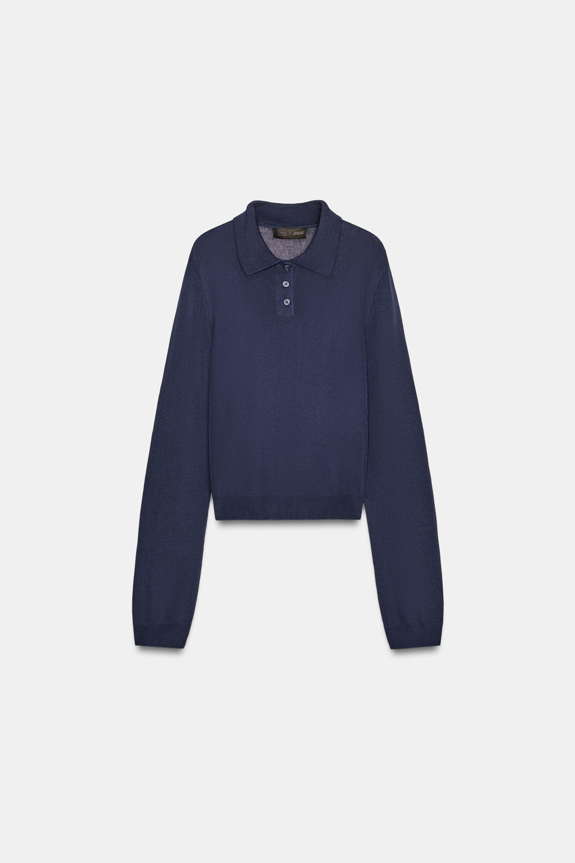 PLAIN KNIT POLO SHIRT by ZARA