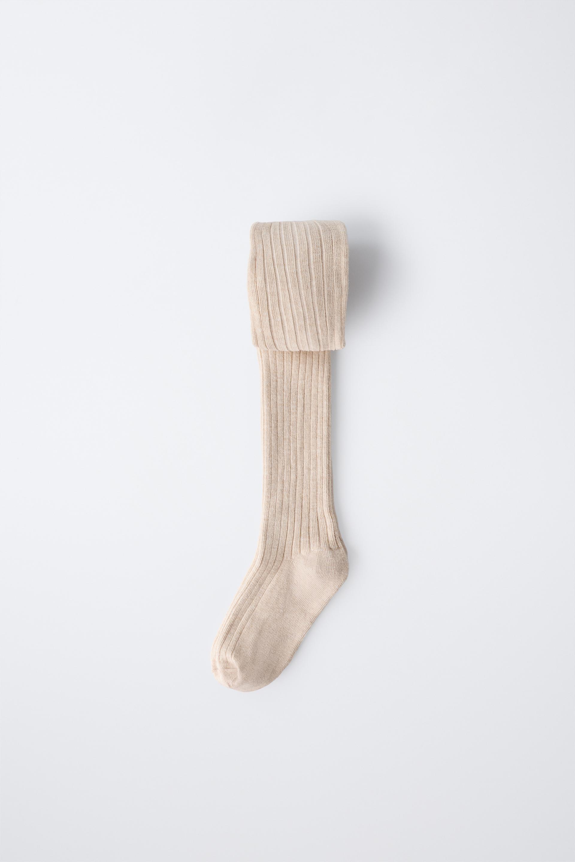 PLAIN RIBBED TIGHTS by ZARA