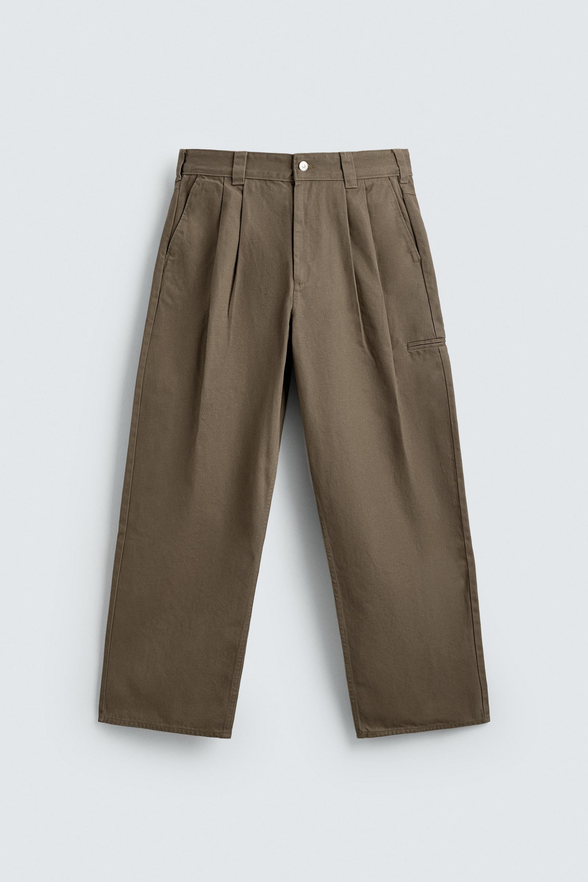 PLEATED BAGGY FIT CHINO PANTS by ZARA
