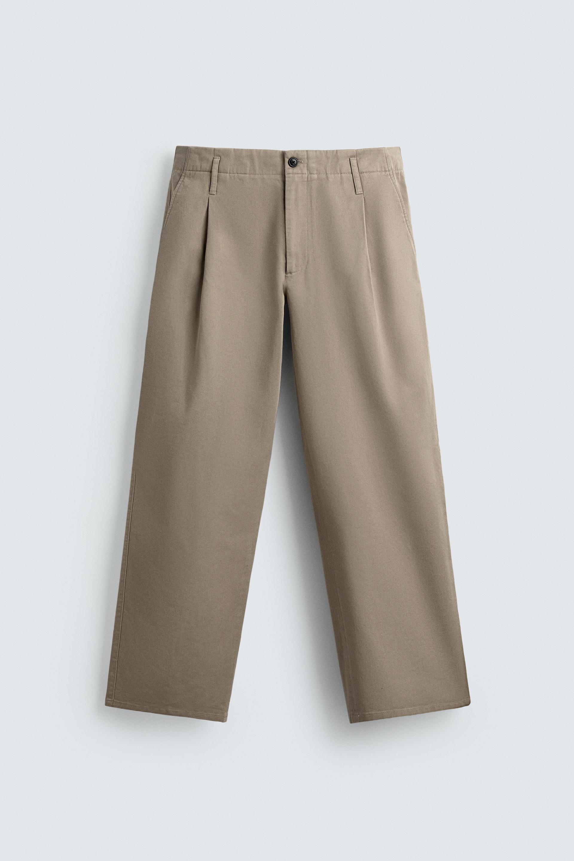 PLEATED CHINO PANTS by ZARA