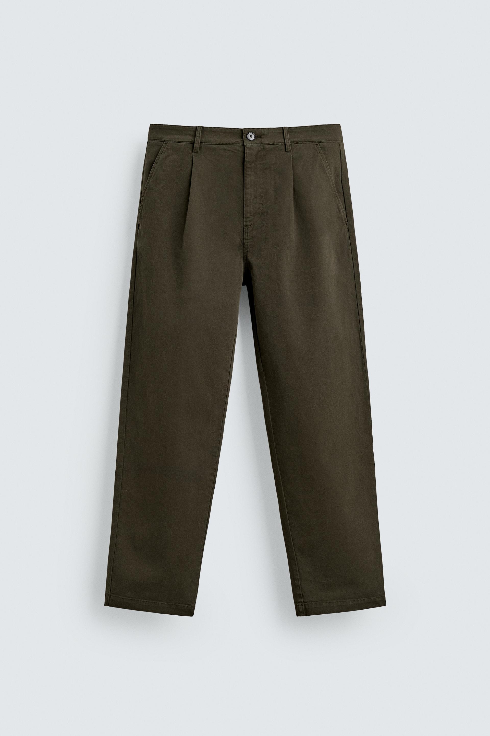 PLEATED CHINO PANTS by ZARA
